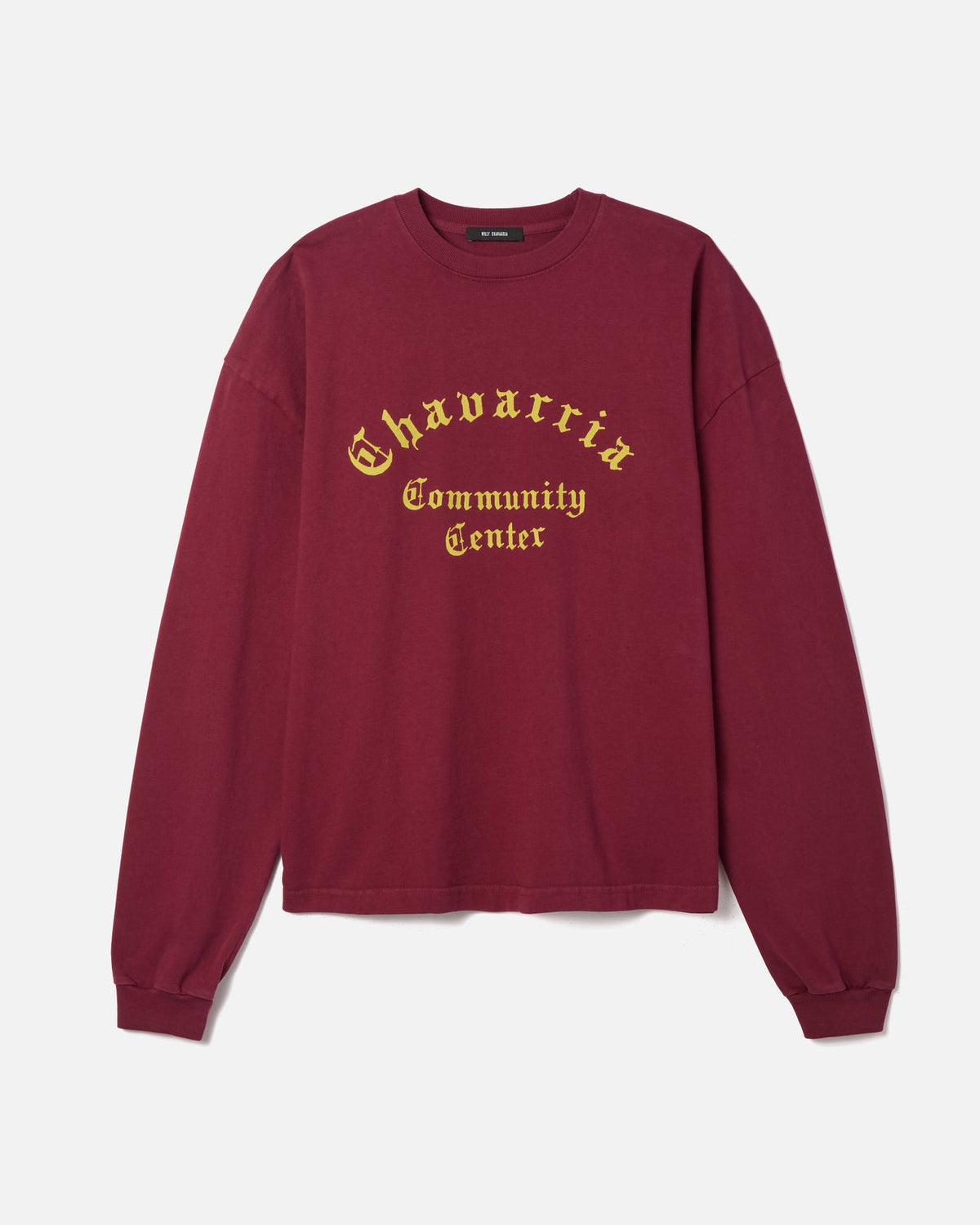 Willy Chavarria Bordeaux Community Center Ls Buffalo Tee