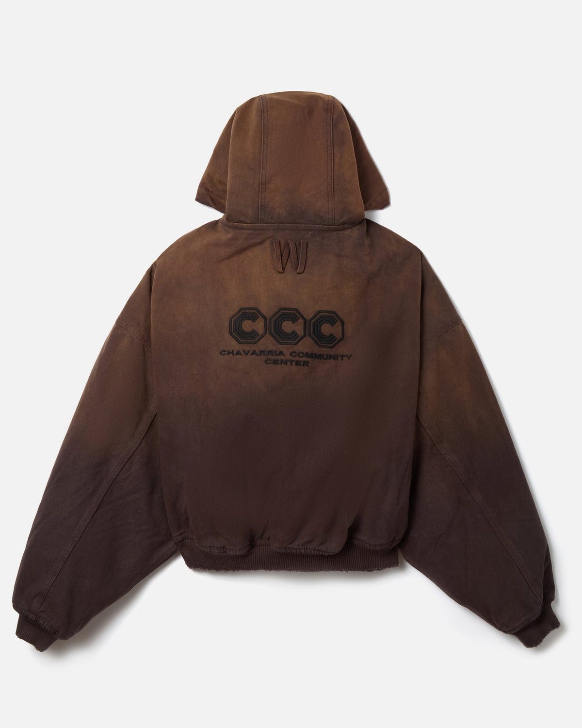 Willy Chavarria braune gesteppte Juggernaut-Jacke