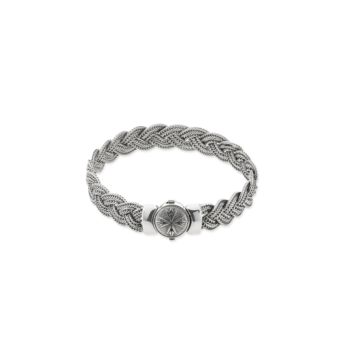 Emanuele Bicocchi Diamond-Cut Flat Braided Bracelet