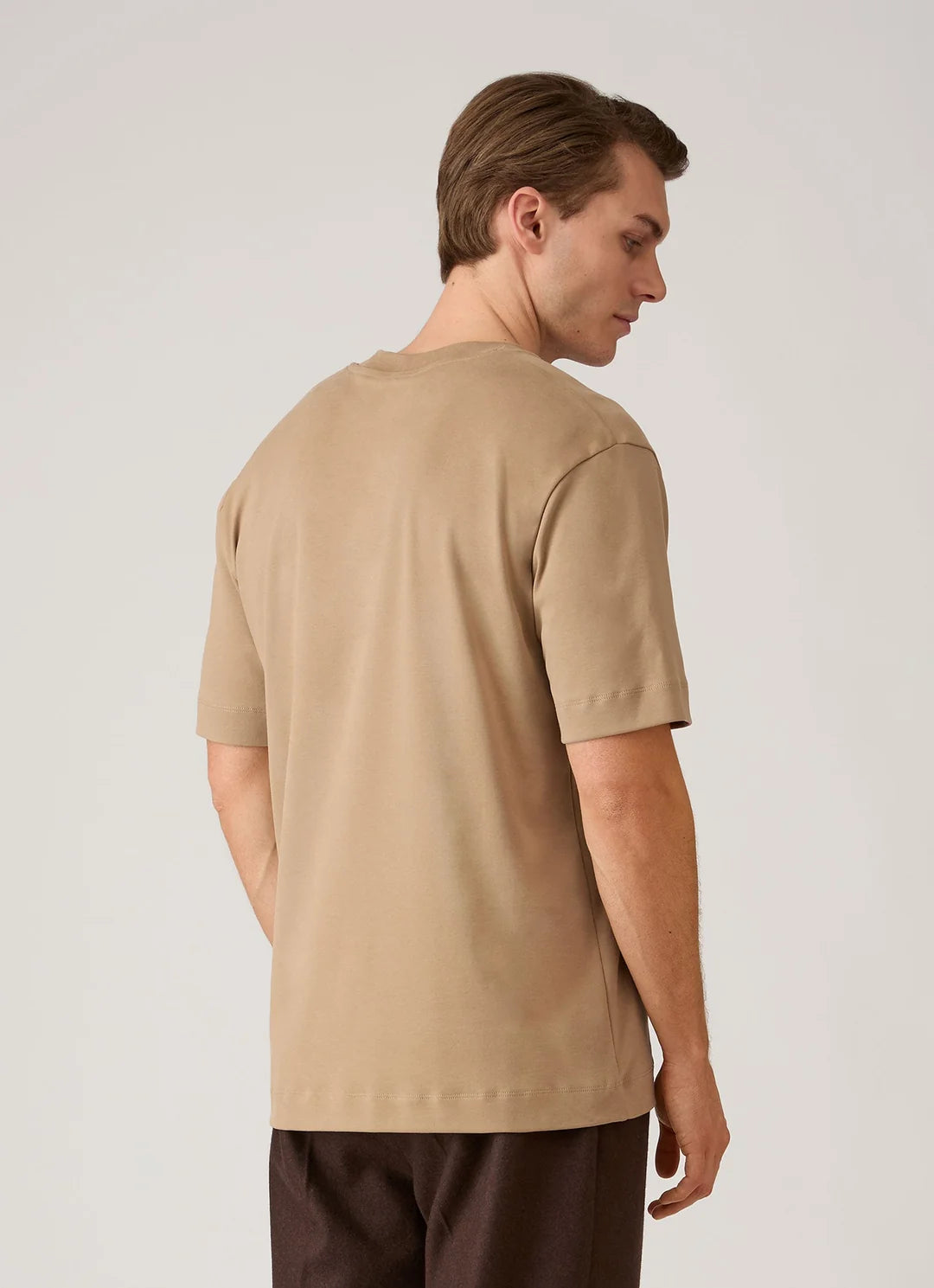 Sunspel Heavy Weight Dk Beige T-Shirt