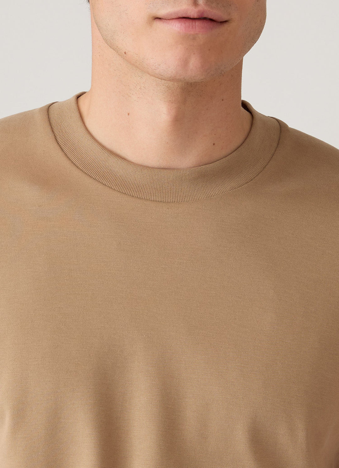 Sunspel Heavy Weight Dk Beige T-Shirt