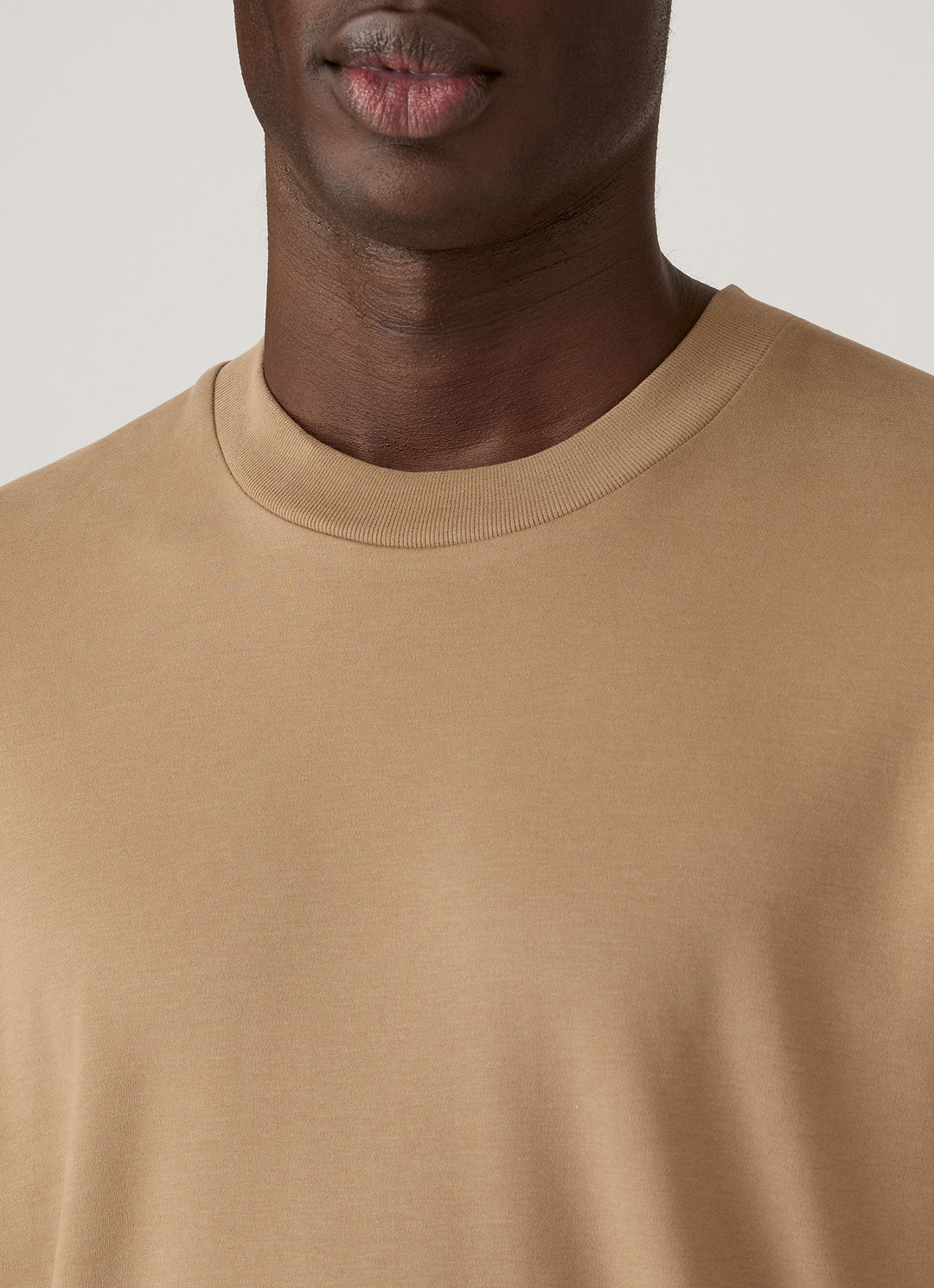 Sunspel Heavy Weight Dk Beige LS Tee