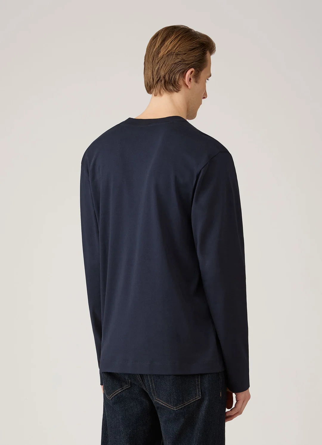 Sunspel Heavy Weight Dk Navy LS Tee