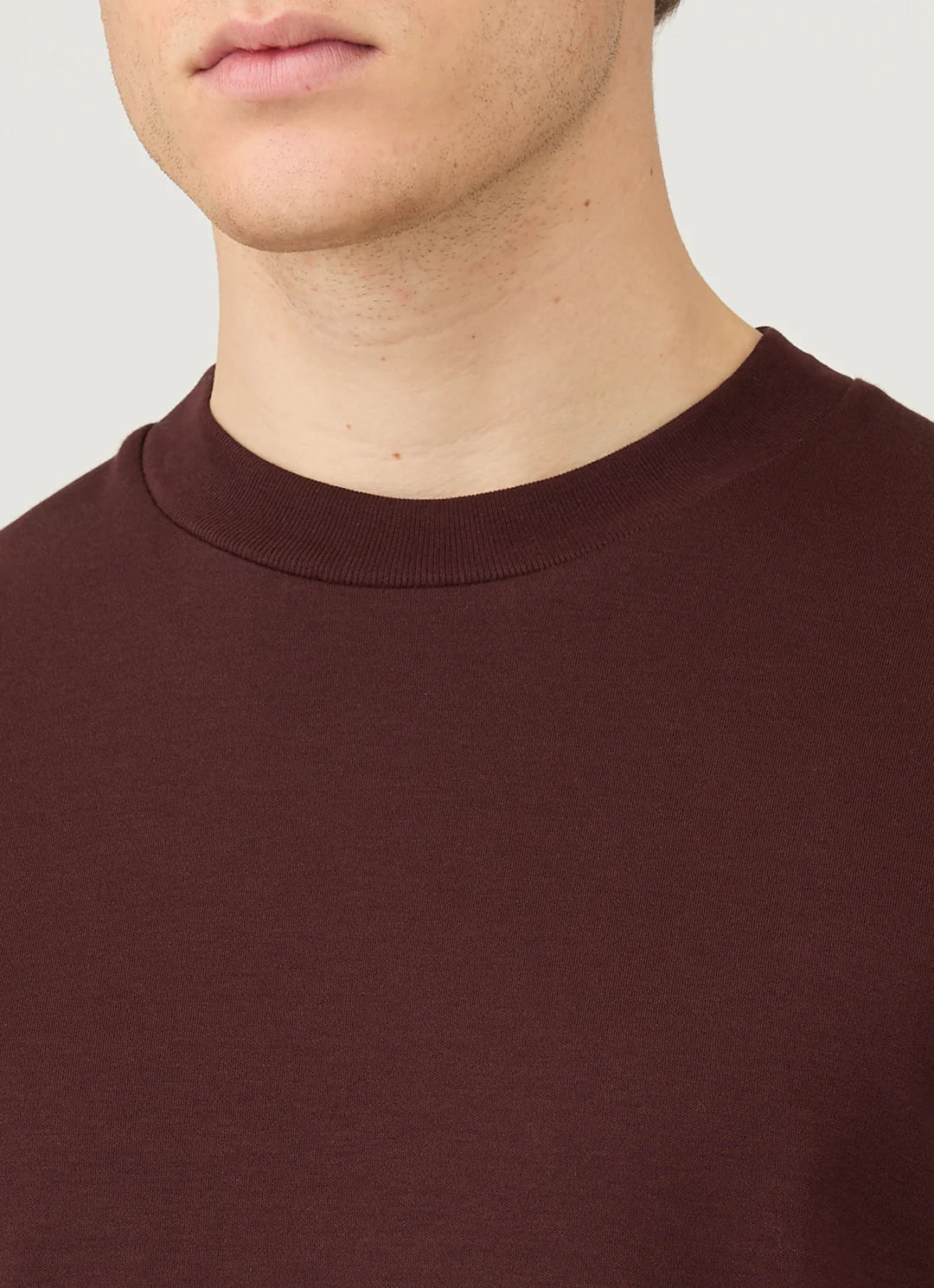 Sunspel Heavy Weight Bordeaux LS Tee