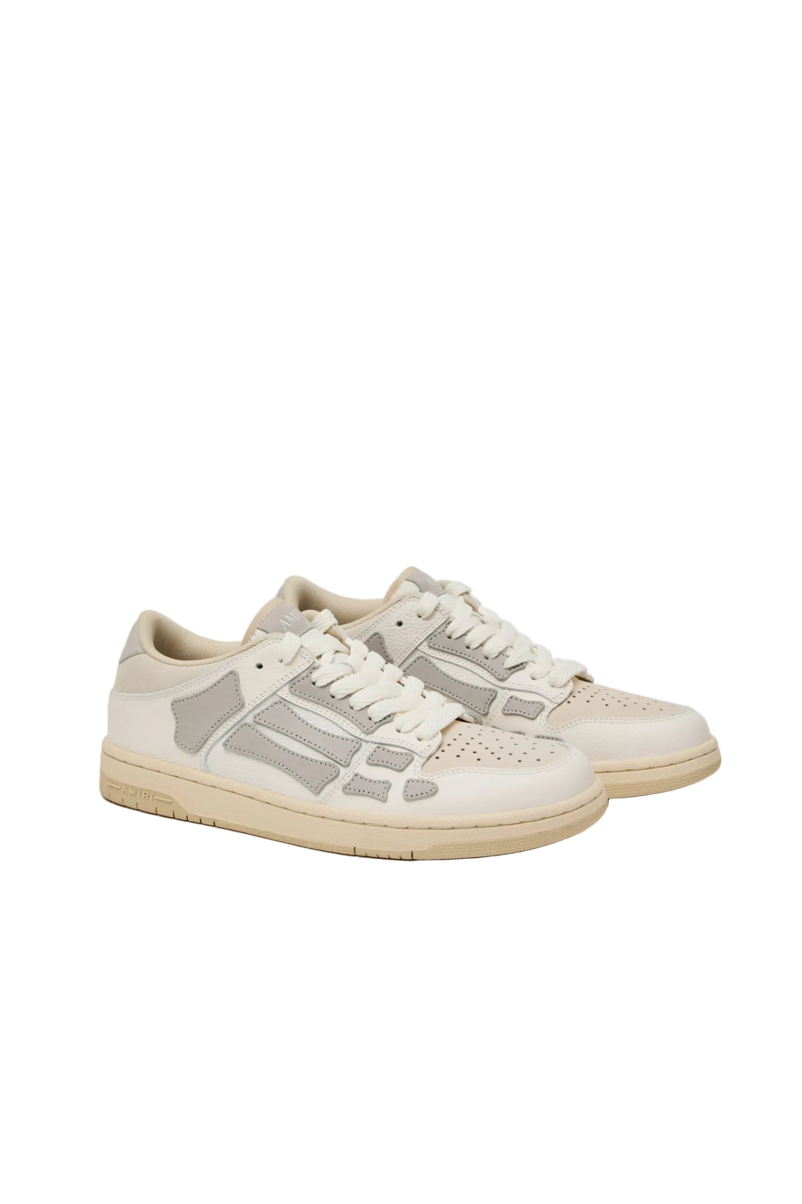 Amiri White and Grey Skel Top low sneakers