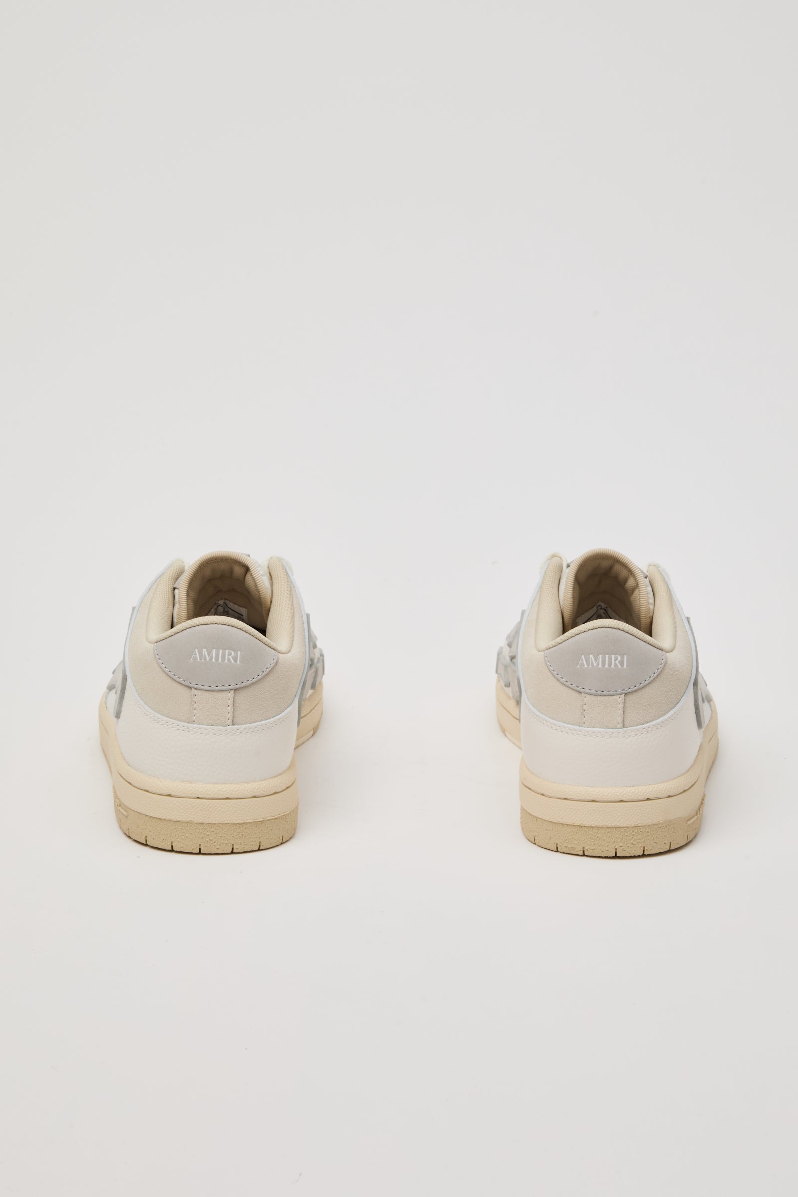 Amiri White and Grey Skel Top low sneakers