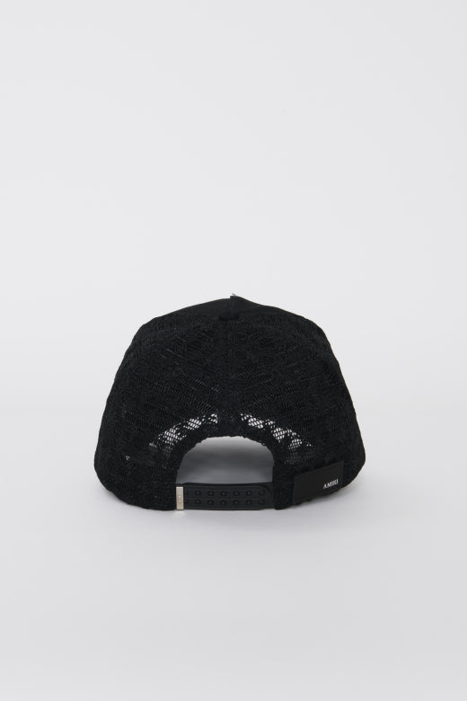 Amiri Canvas Black Trucker Cap