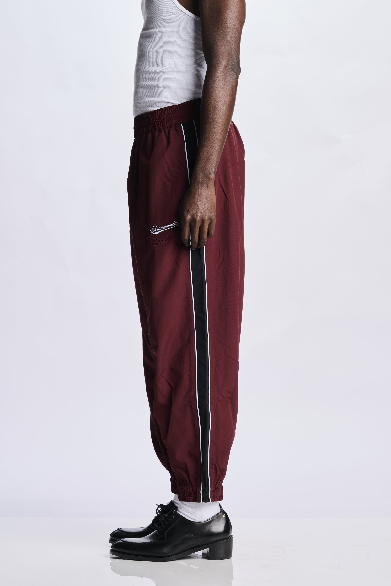 Willy Chavarria Bordeaux Bad Boy Track Pant