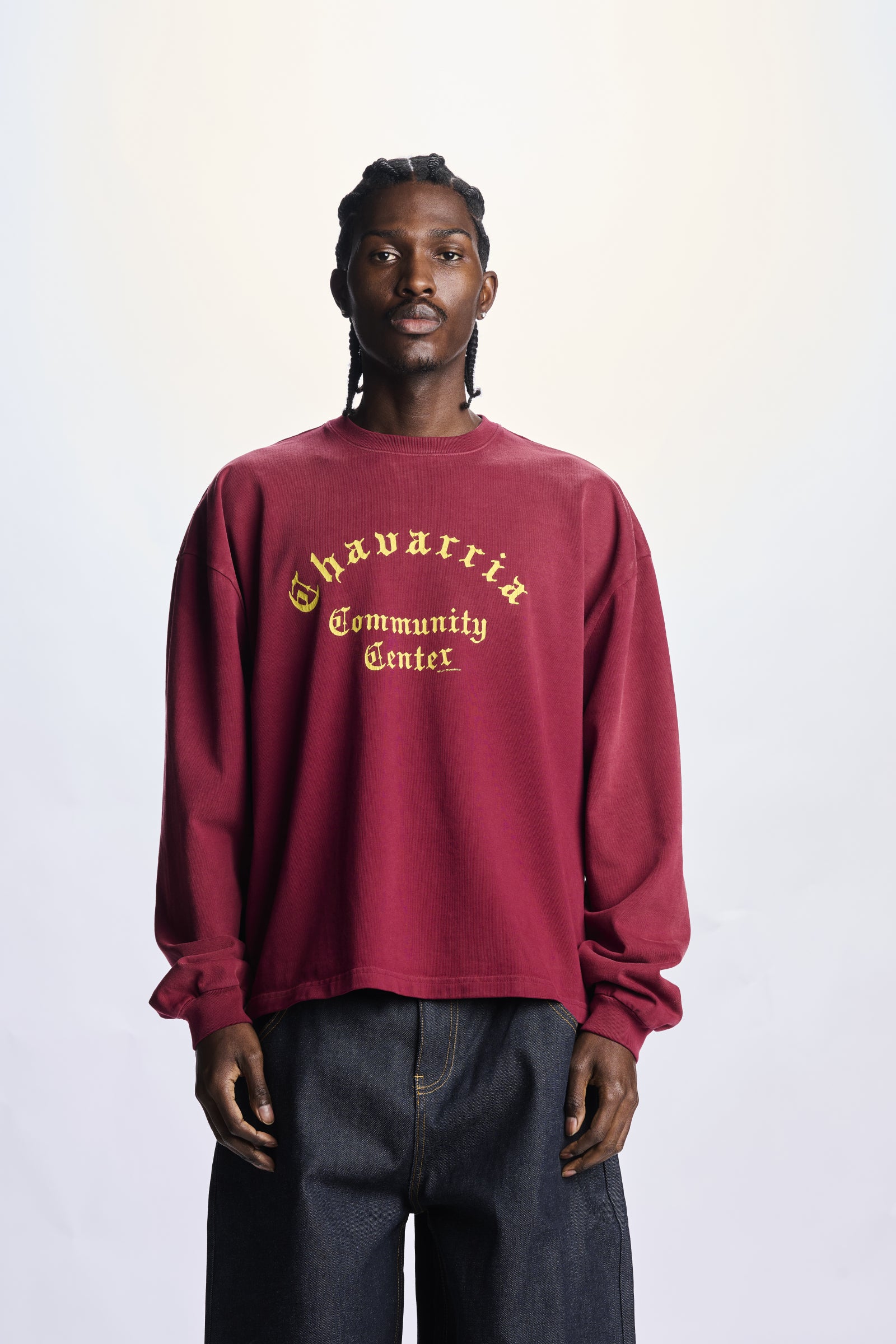 Willy Chavarria Bordeaux Community Center Ls Buffalo Tee