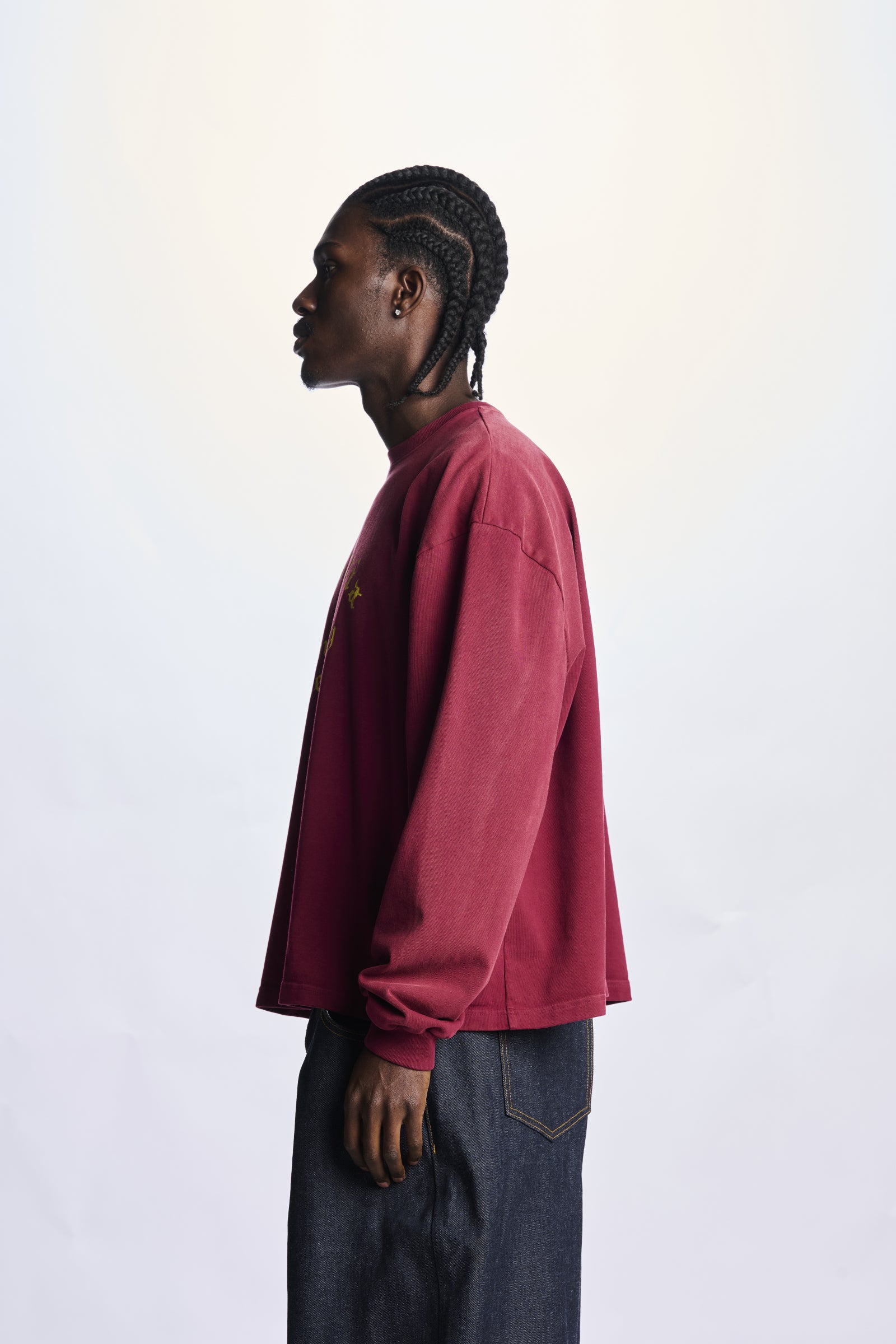 Willy Chavarria Bordeaux Community Center Ls Buffalo Tee