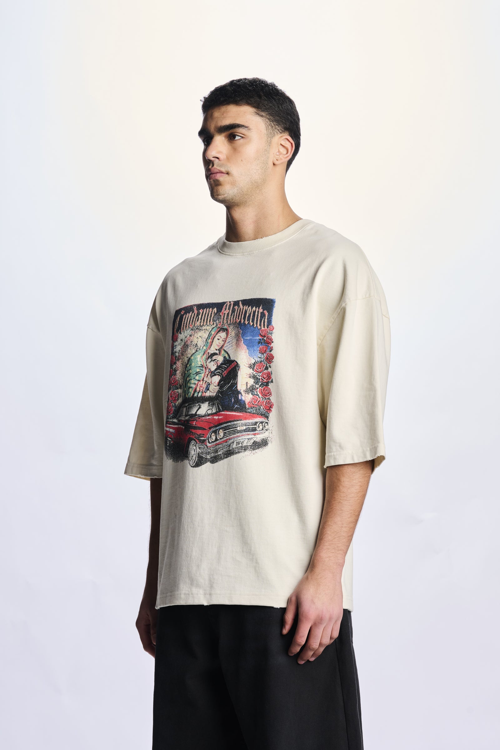 Willy Chavarria Beige Os Cuidame Madrecita Standard Tee