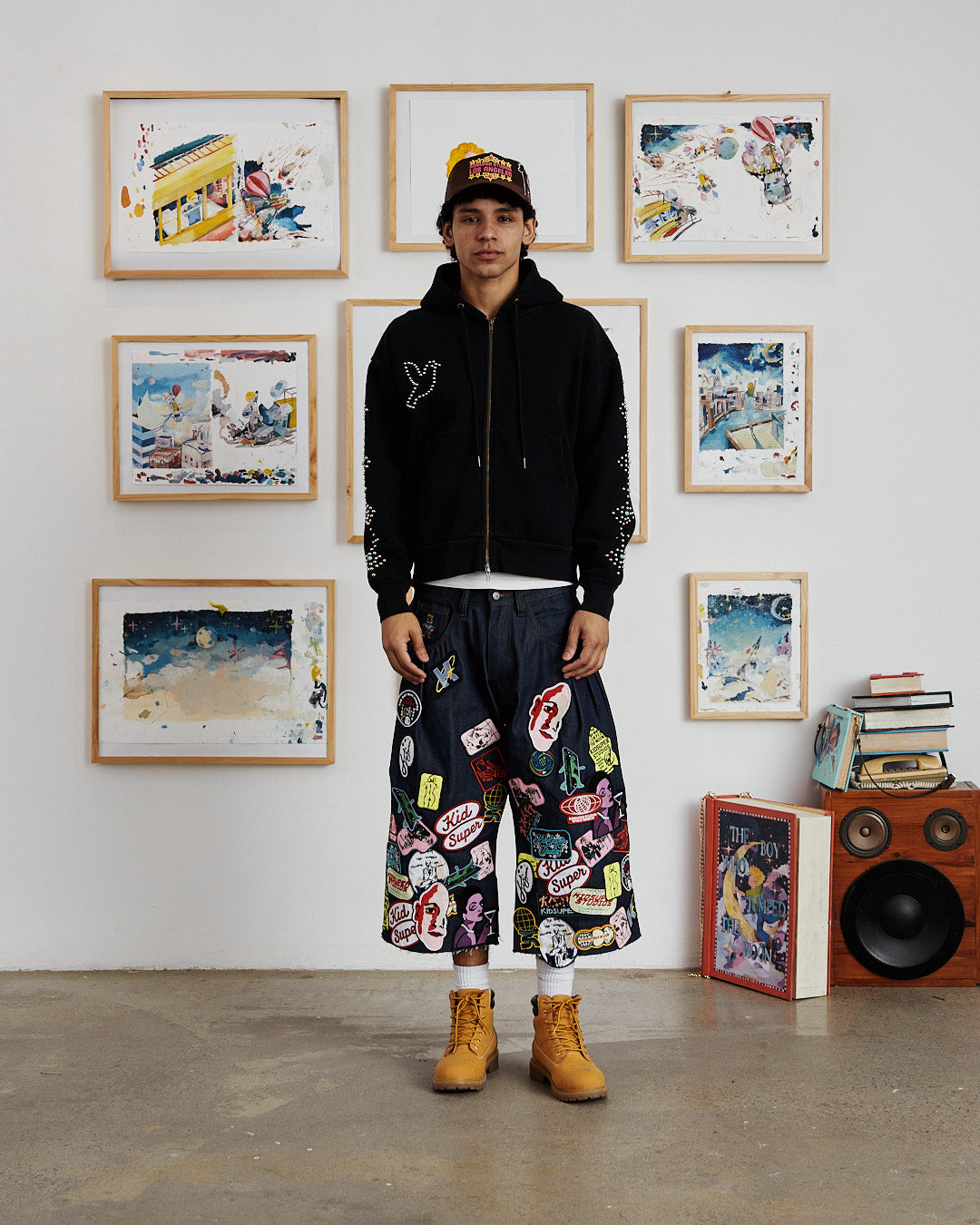 KidSuper Dove & Eye Studded Hoodie