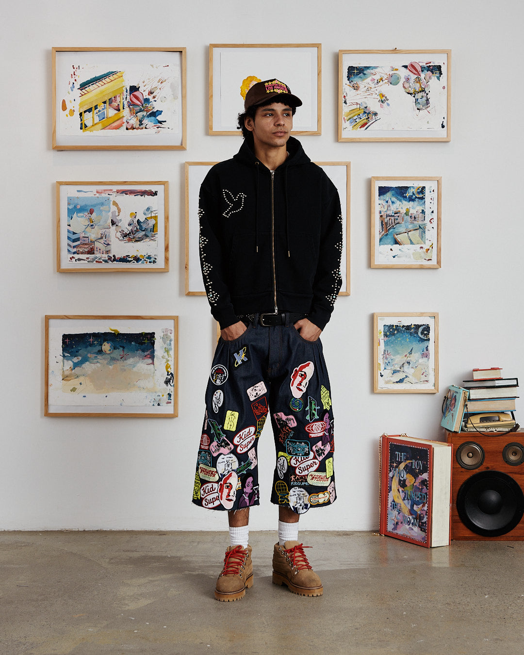 KidSuper Dove & Eye Studded Hoodie