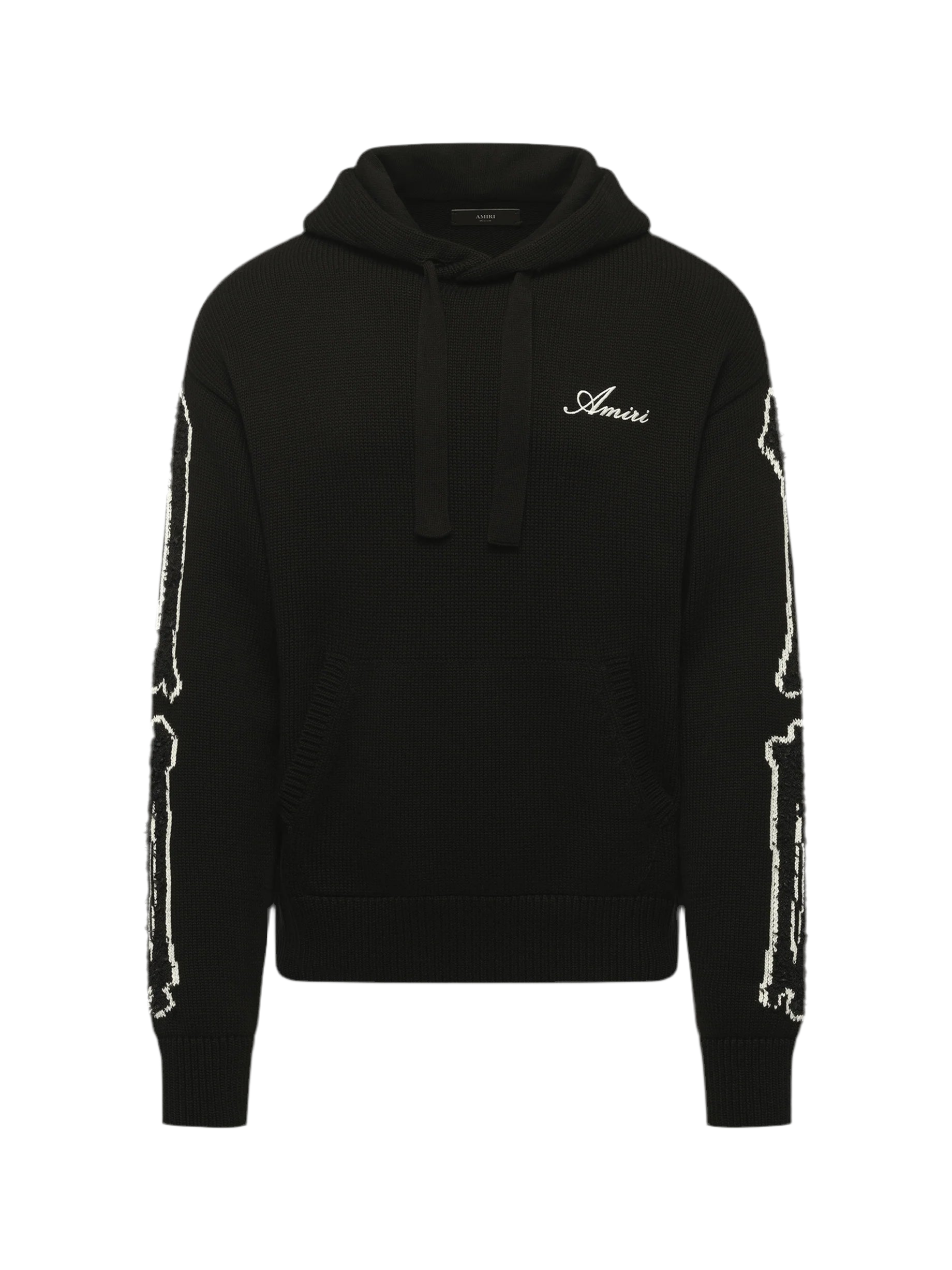 Amiri Black Bones Knit Hoodie