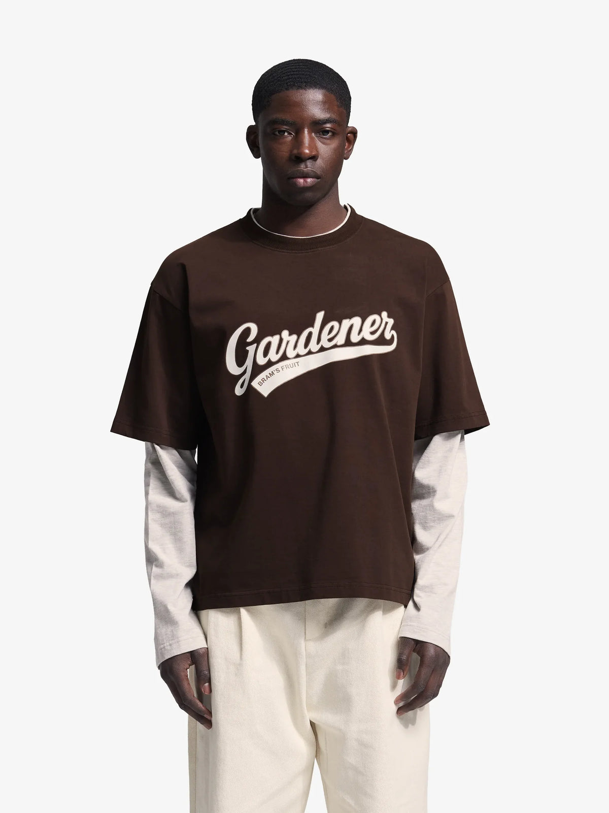 Brams Fruit Brown Double Layer T-shirt