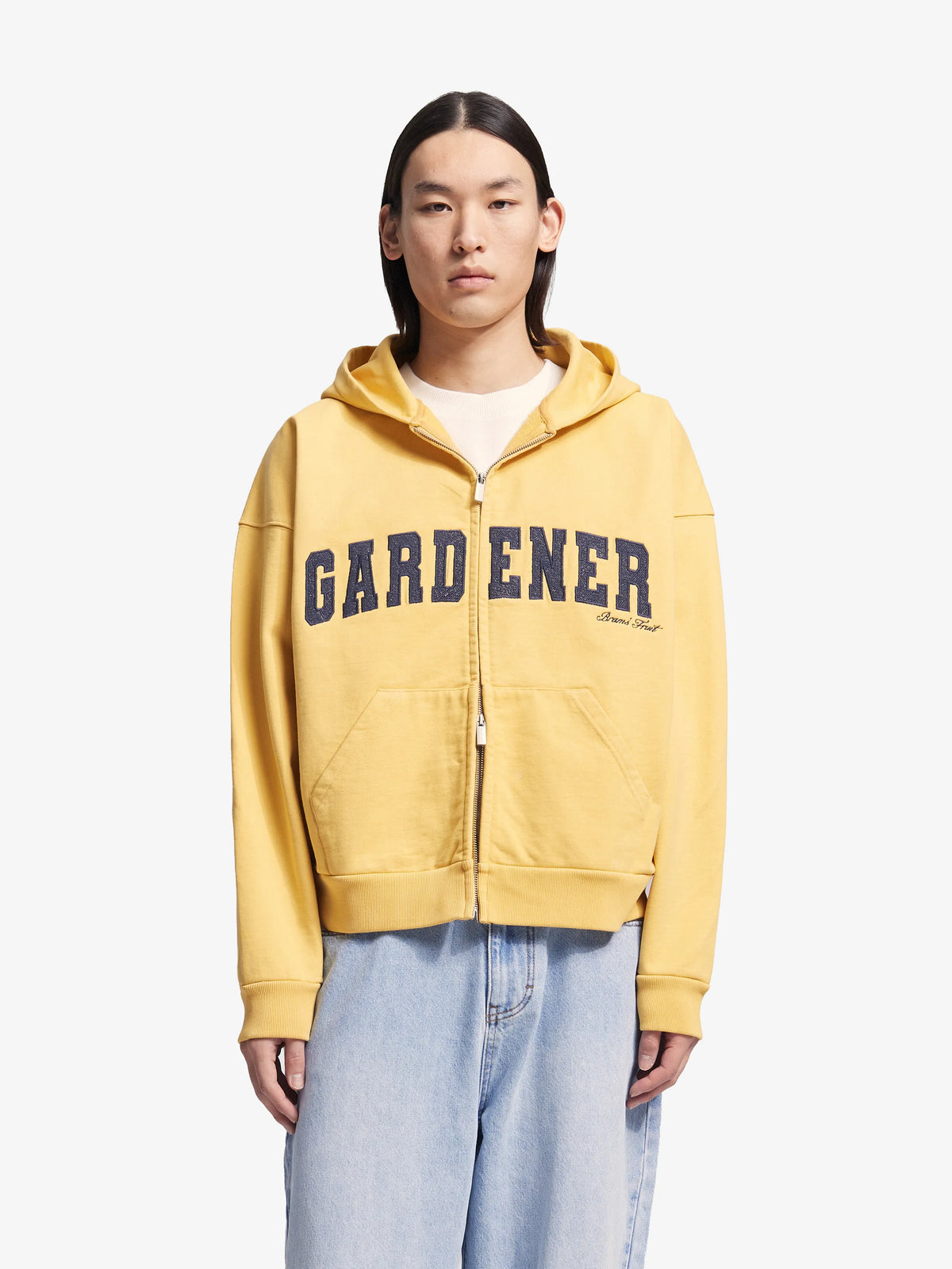Brams Fruit Yellow Gardener Zipper Hoodie