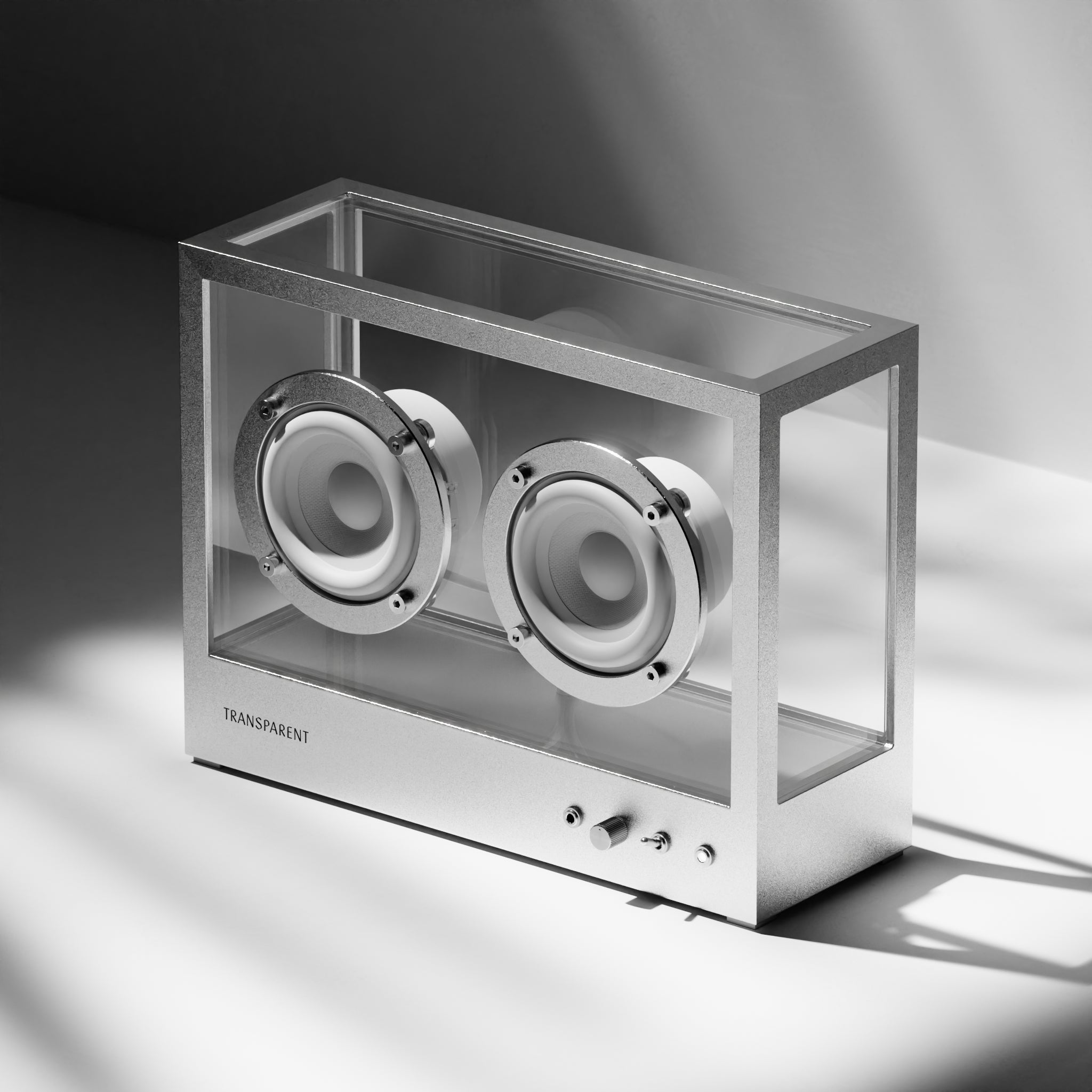 Small Silver Transparent Speaker