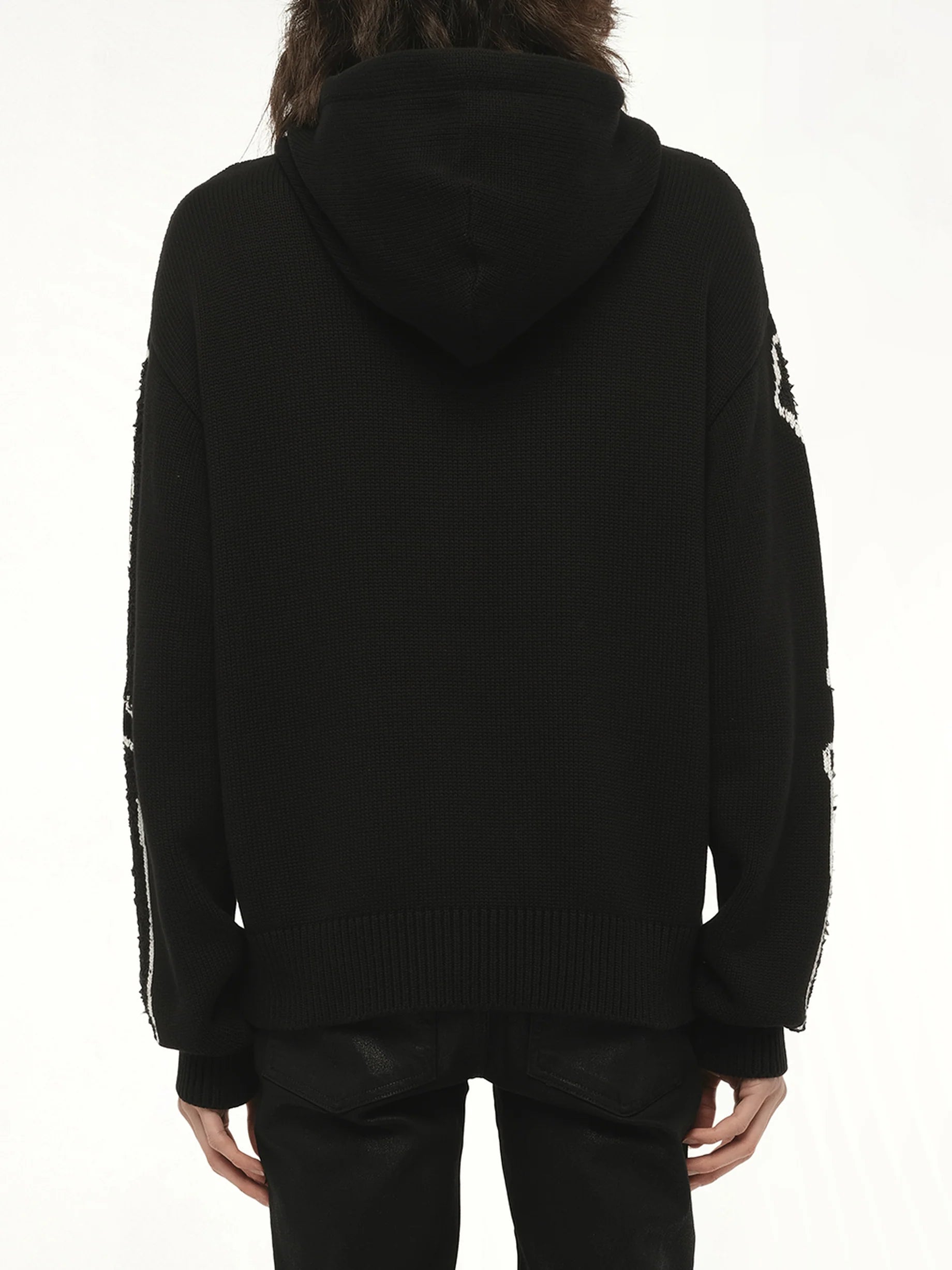 Amiri Black Bones Stickad Hoodie