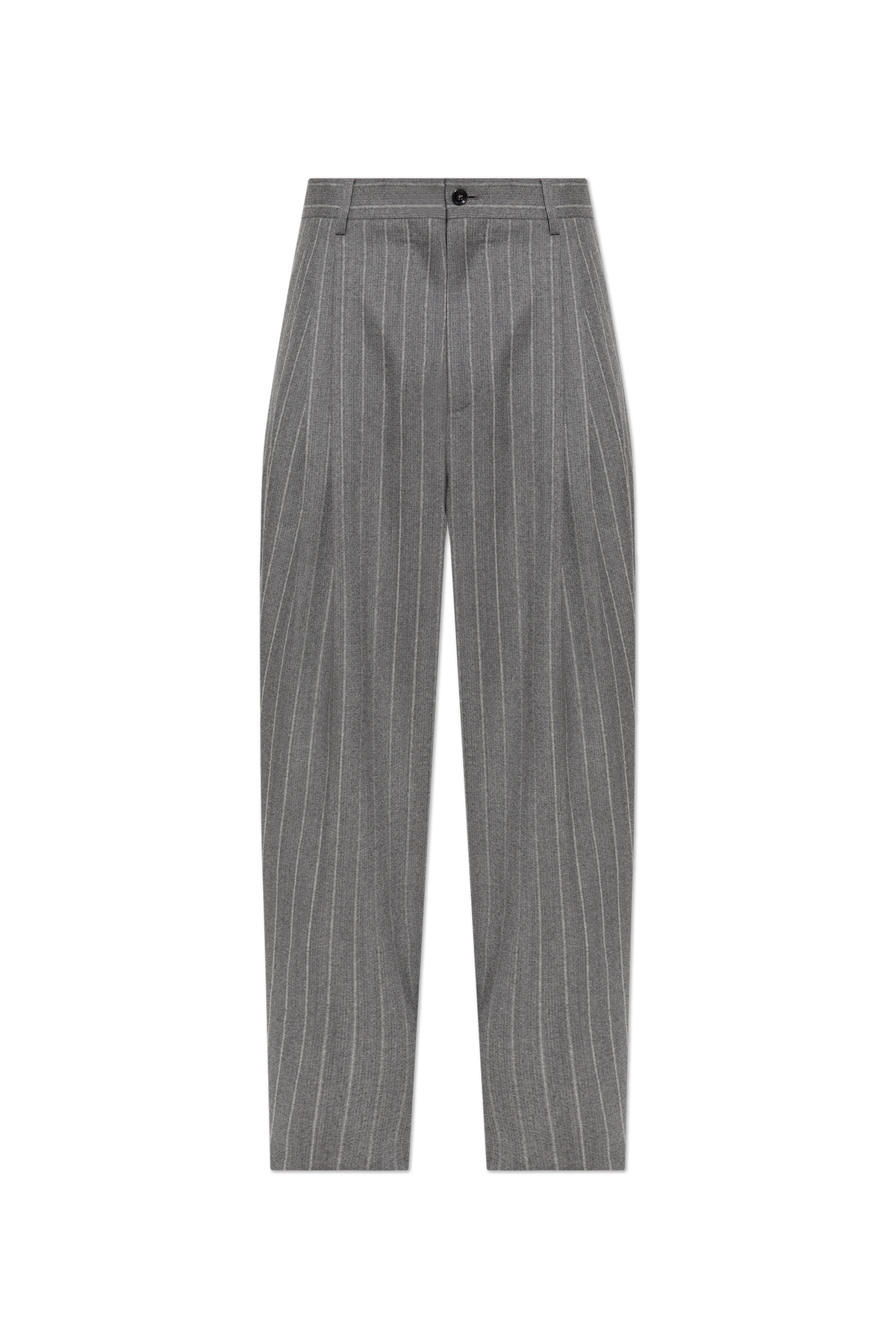 Dolce & Gabbana Grey Pinstripe Wool Trousers