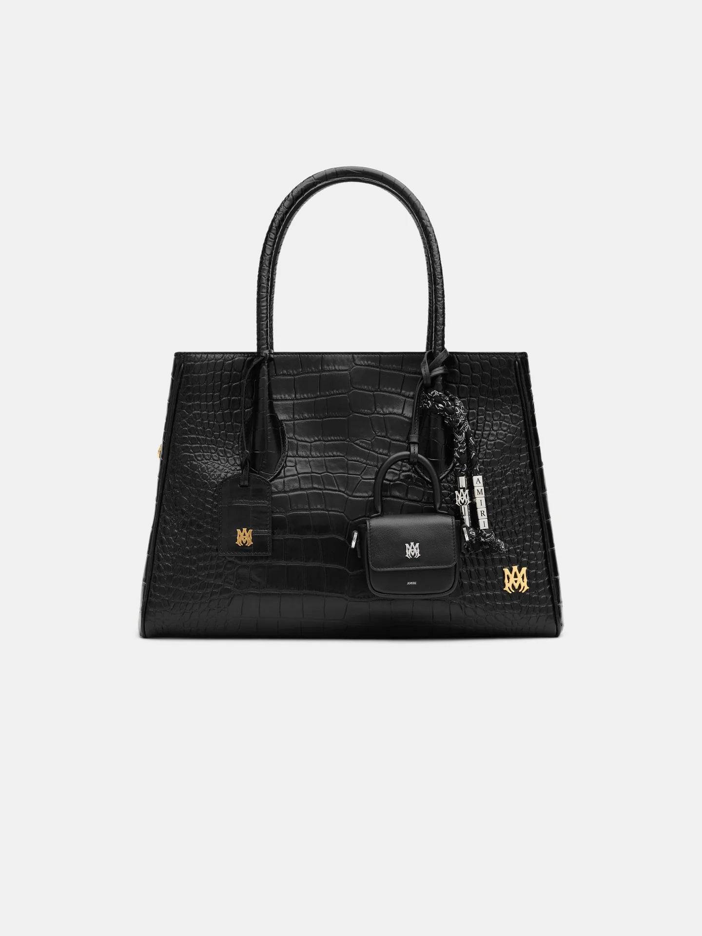 Amiri Micro Black Ma Charm front on bag
