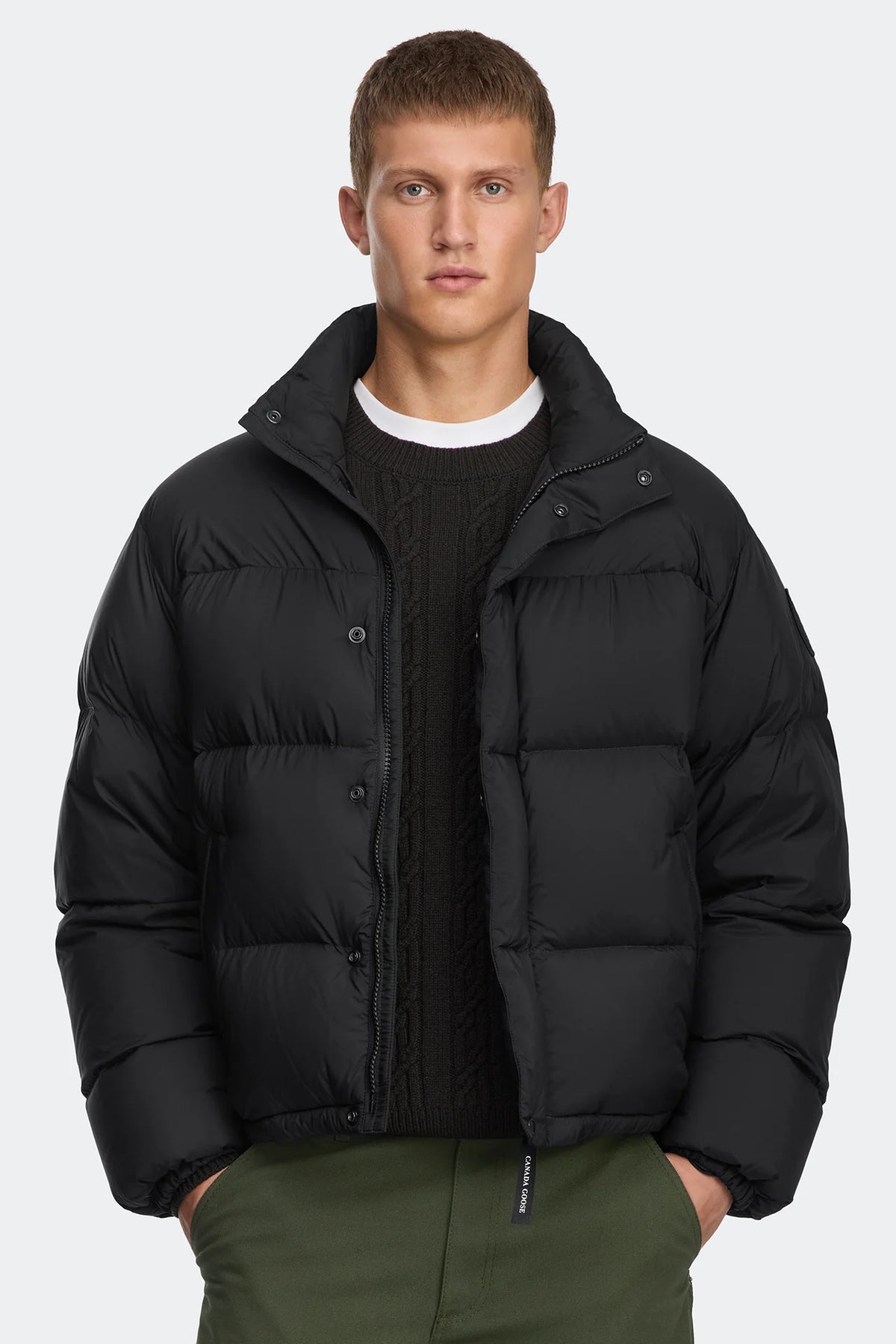 Canada Goose Black Sterling Puffer Jacket Tonal Disc