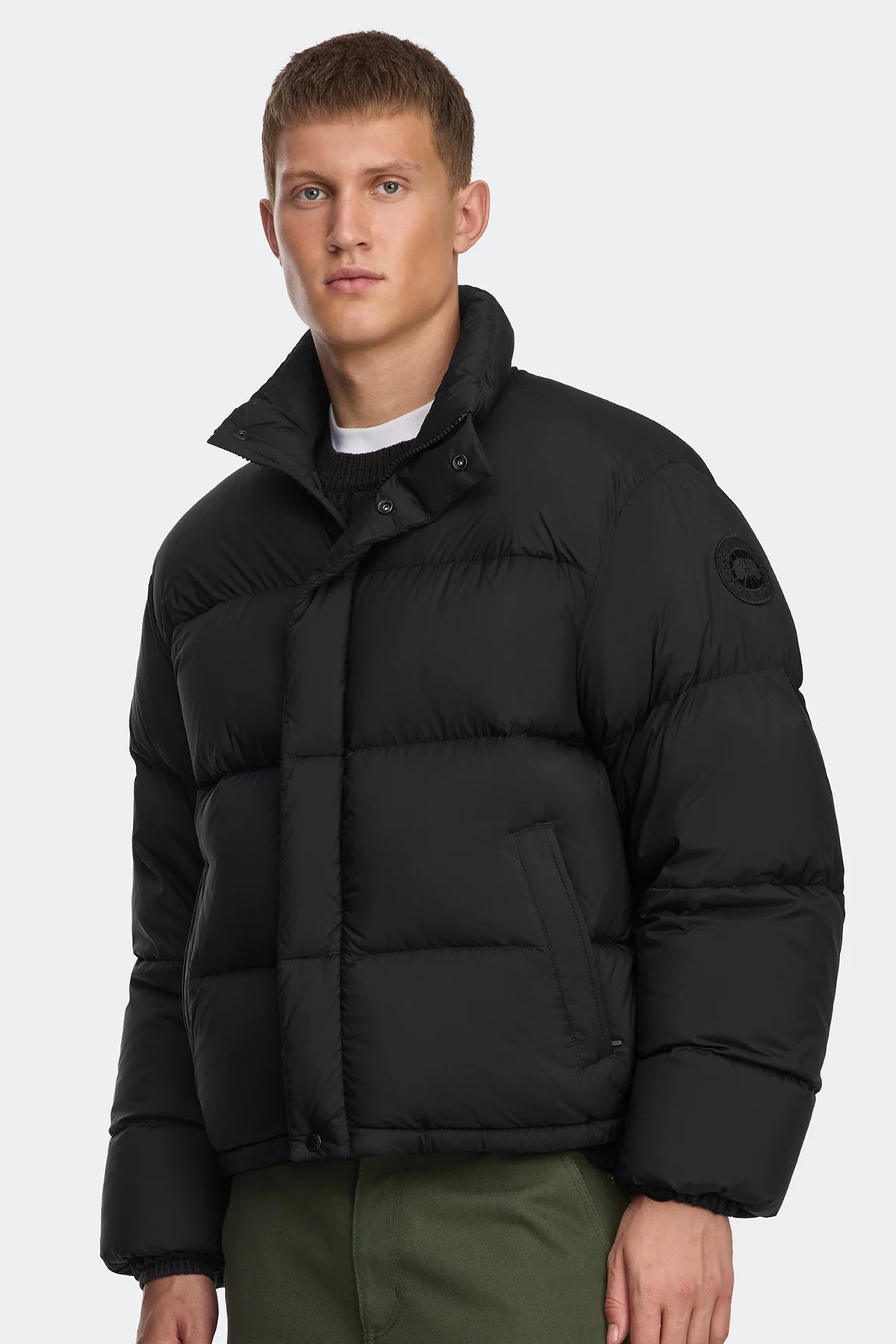 Canada Goose Black Sterling Puffer Jacket Tonal Disc