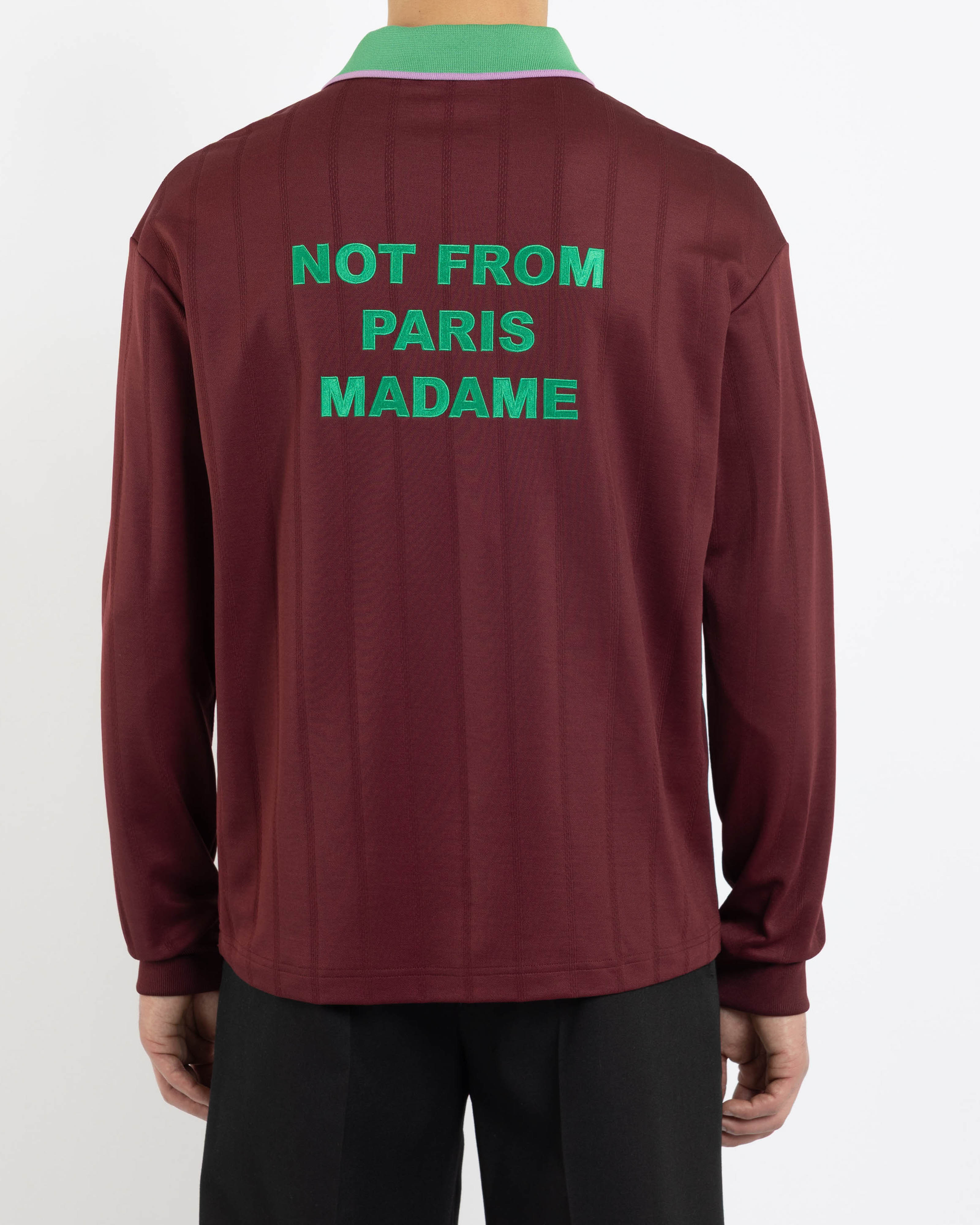 Drole de Monsieur Burgundy Slogan LS Polo
