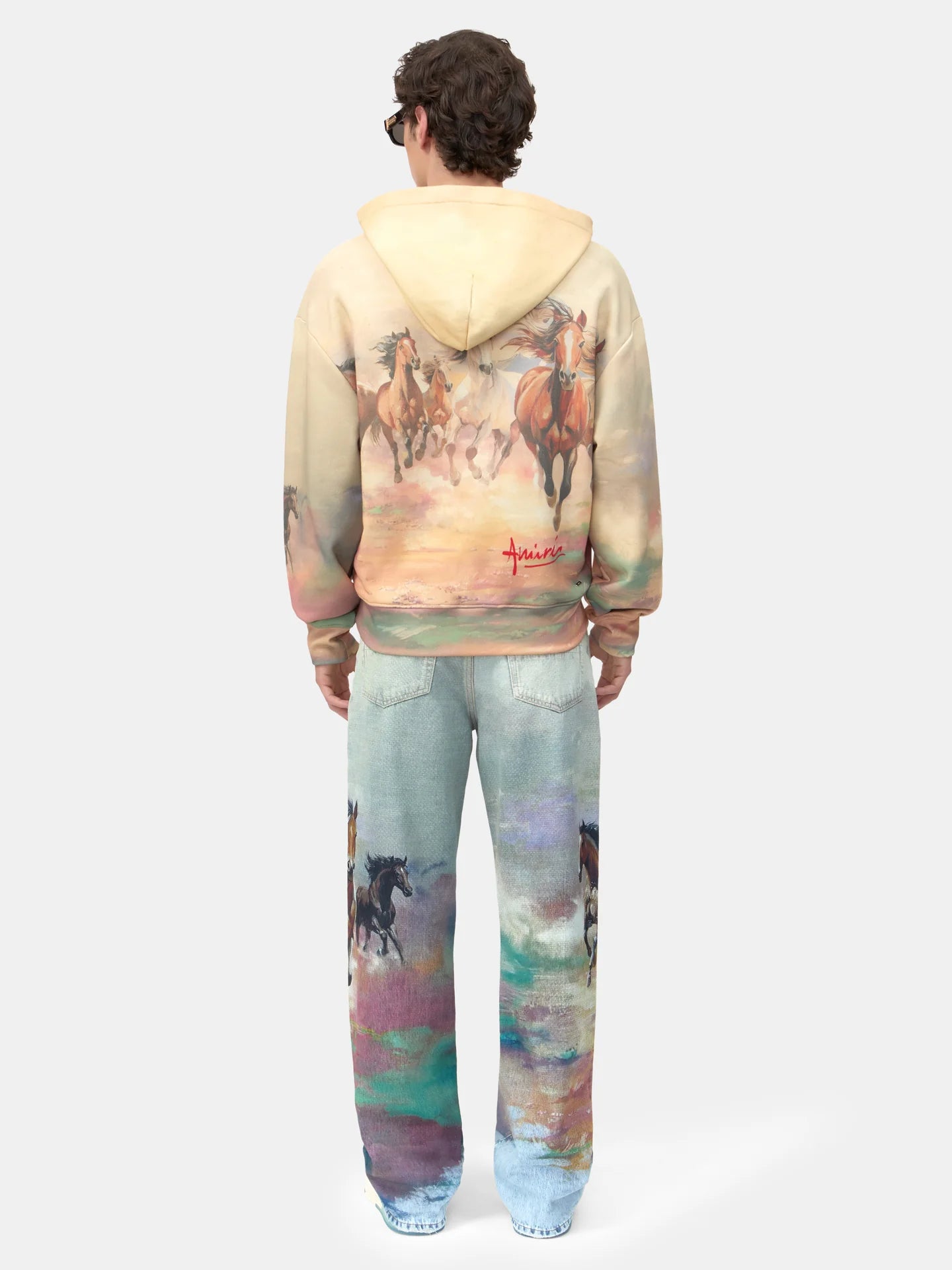 Amiri Horses Baggy Jean model back