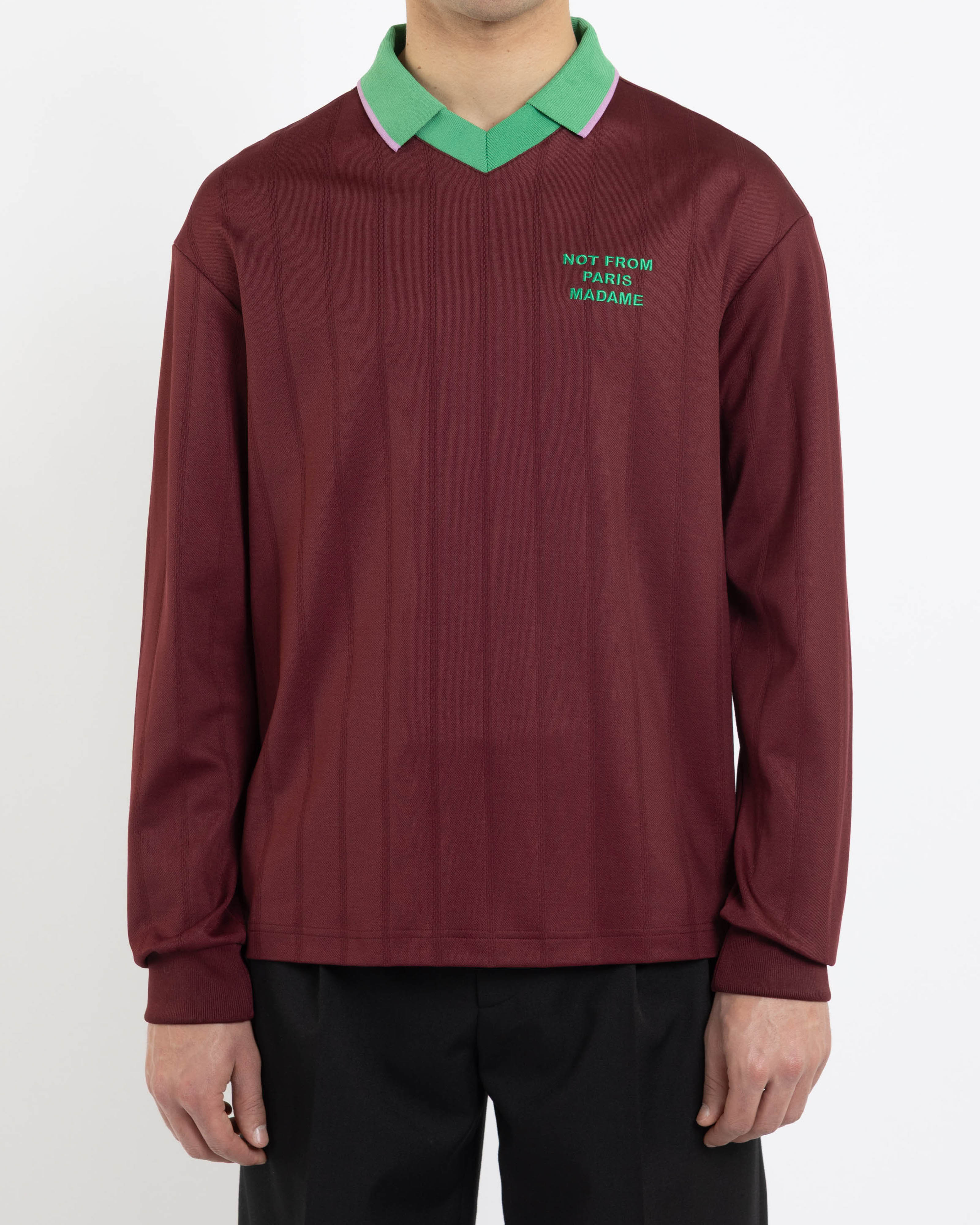 Drole de Monsieur Burgundy Slogan LS Polo