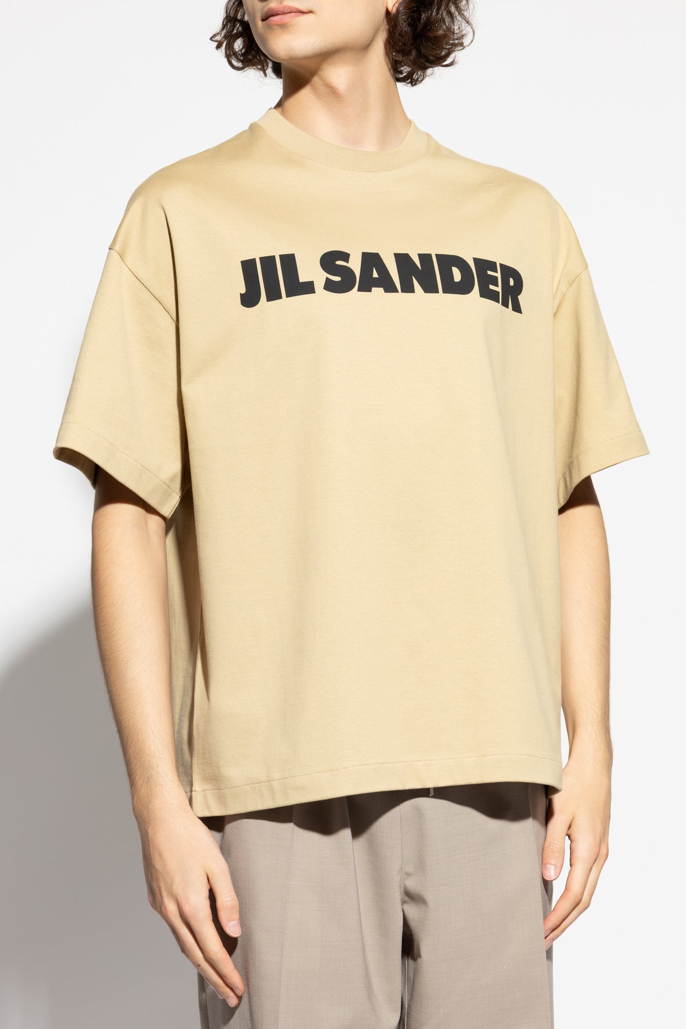 Jil Sander Logo Beige T-Shirt