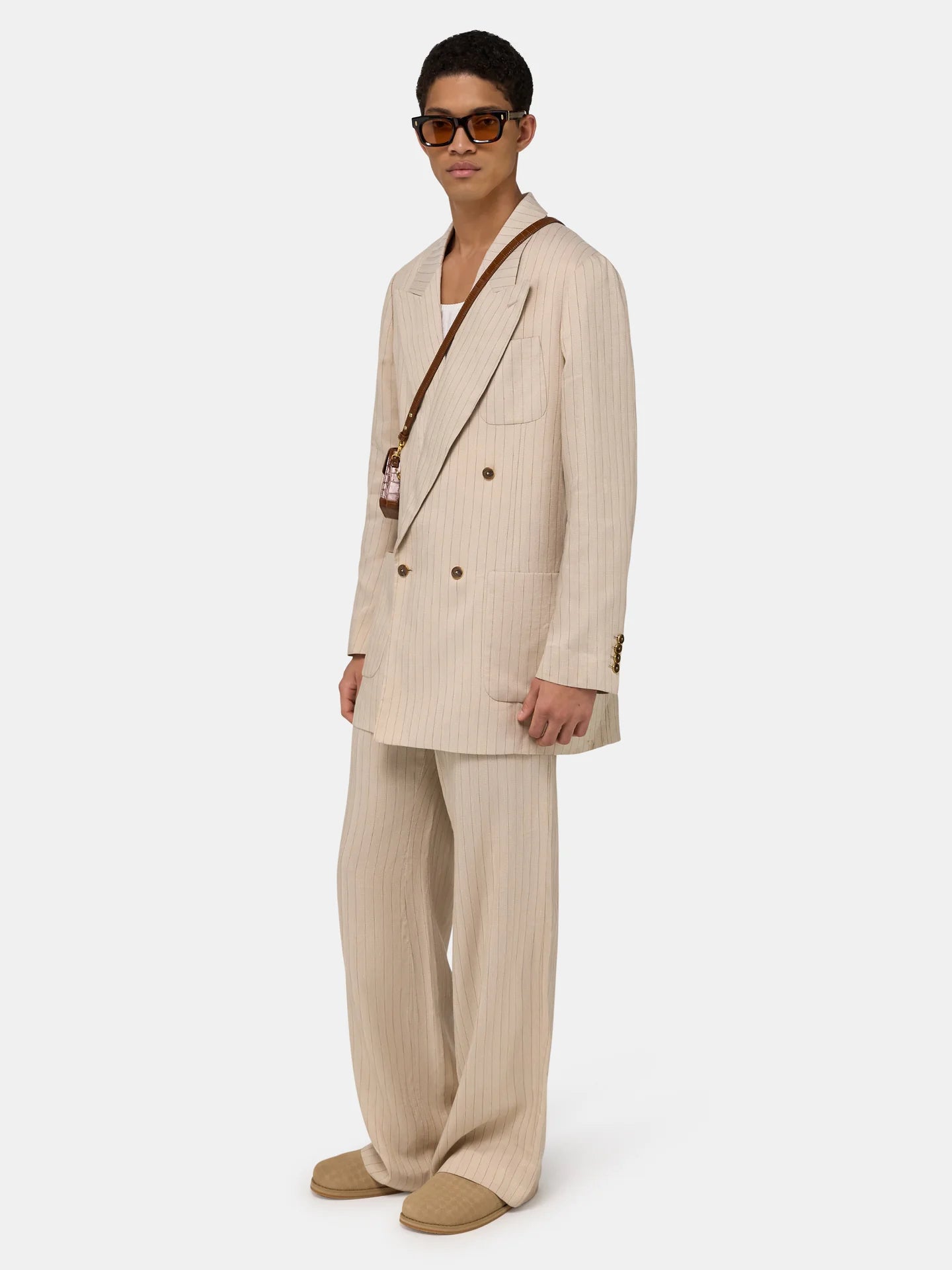 Amiri Striped Tailored Pant model front side