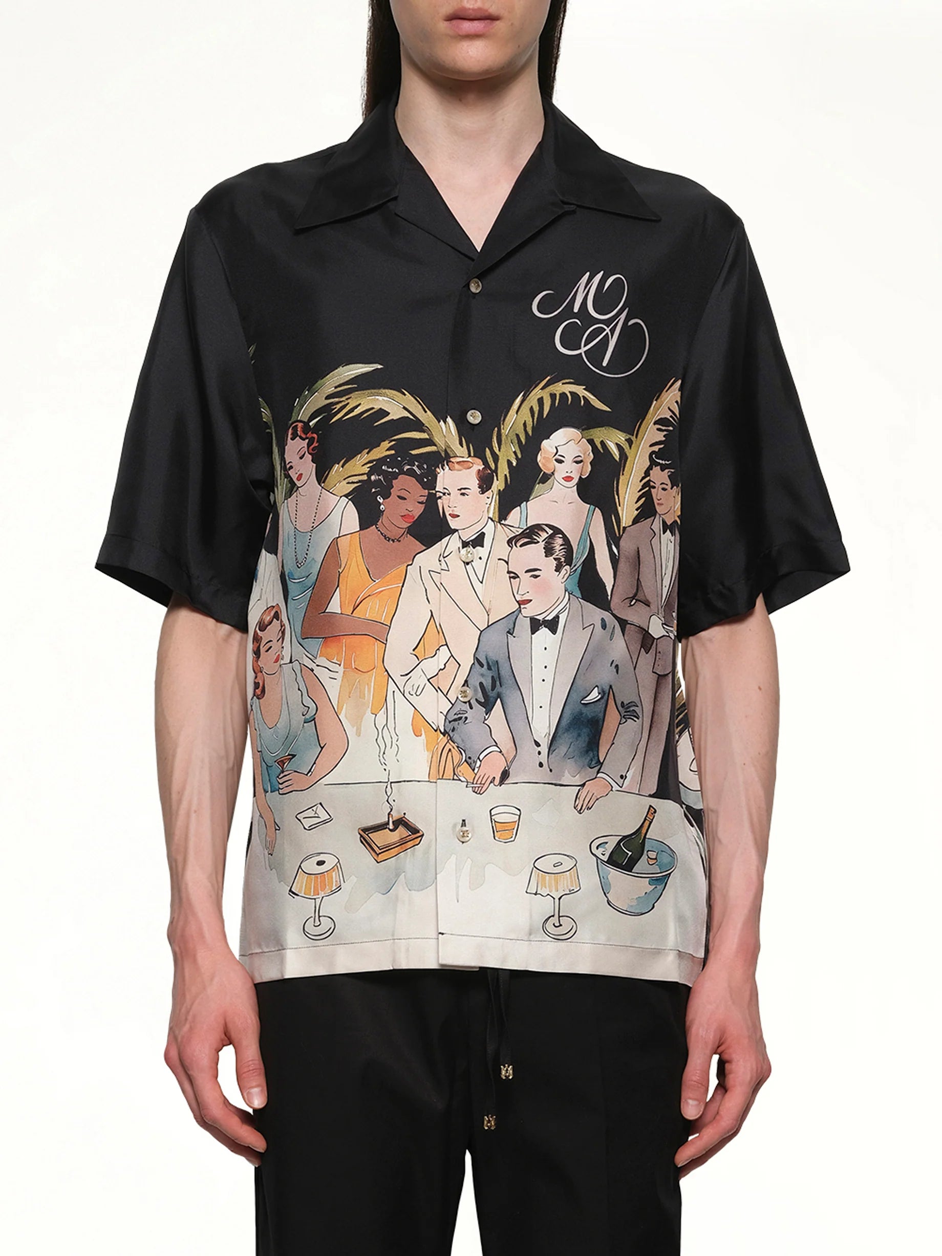 Amiri Bar Scene Bowling Shirt