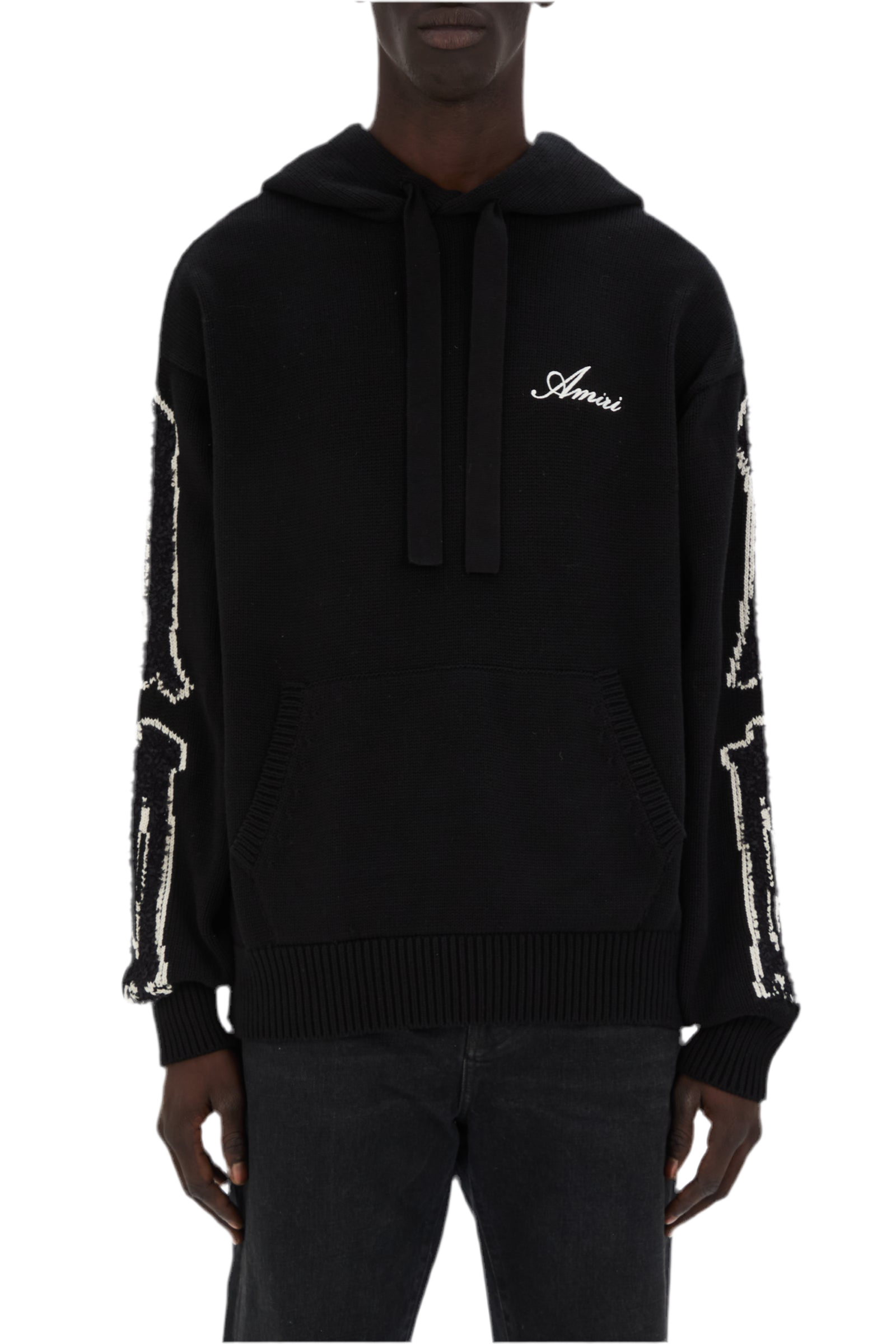 Amiri Black Bones Knit Hoodie