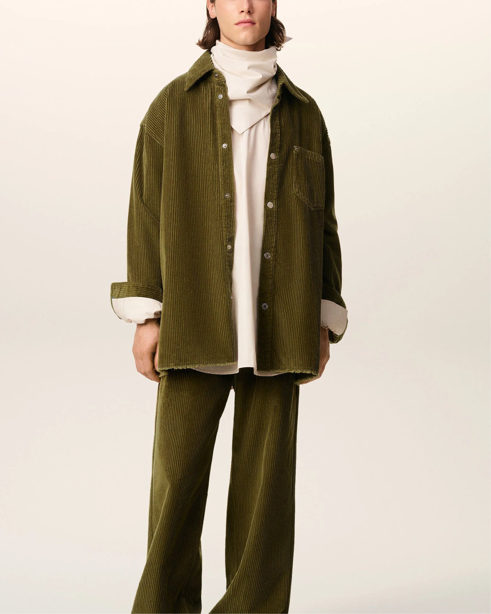 AMI Paris Bronze Corduroy Overshirt