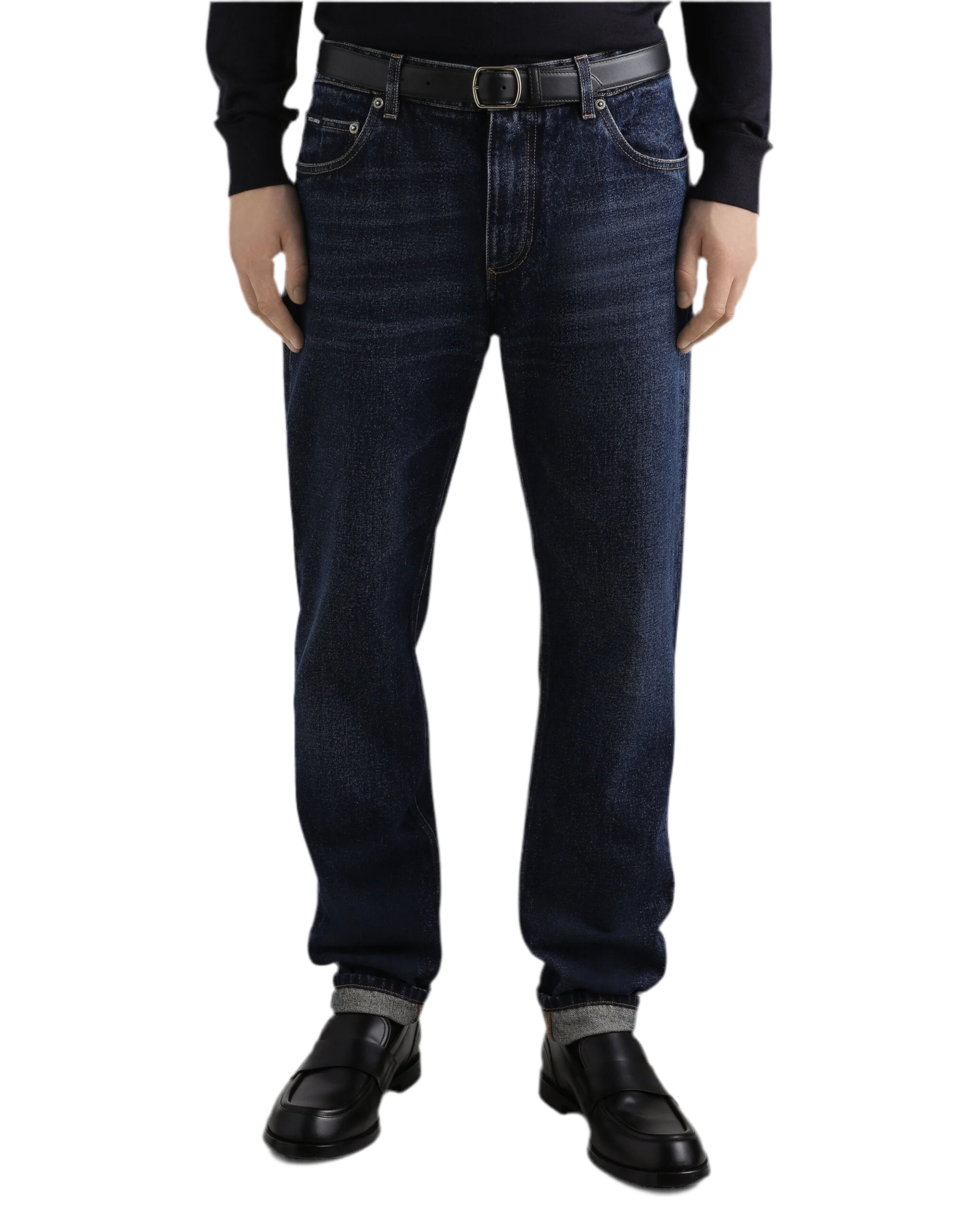 Dolce & Gabbana Blue Placket Denim