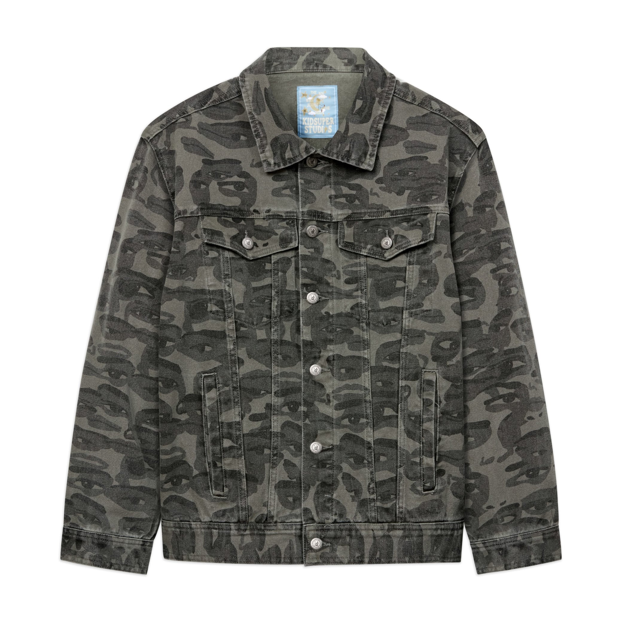 KidSuper Face Camo Jacket back