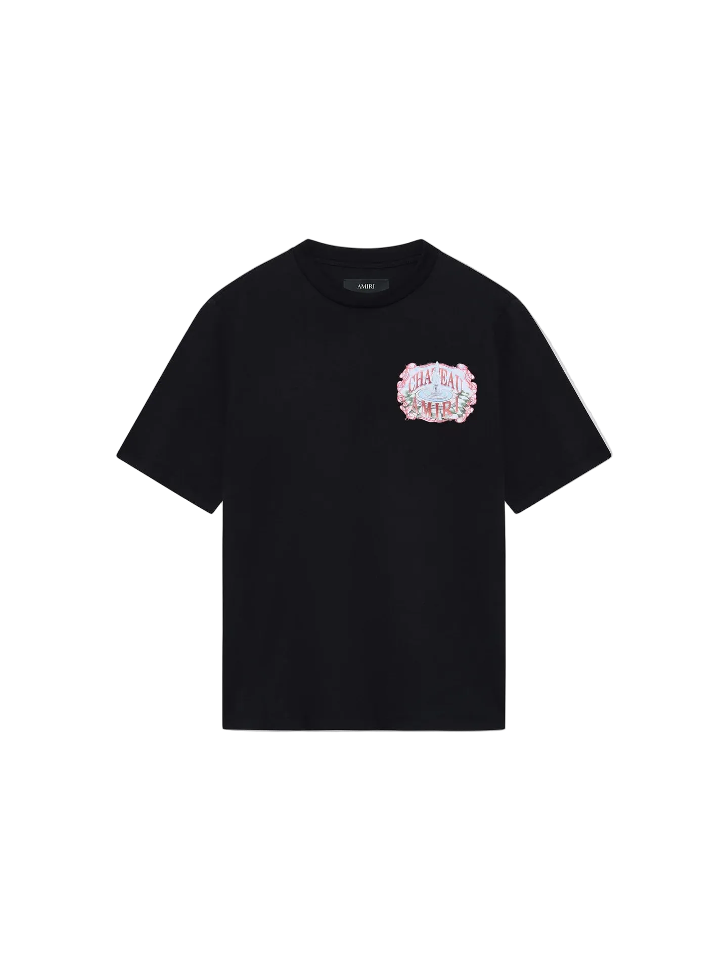 Amiri Chateau Sketch Black Os Tee front flat