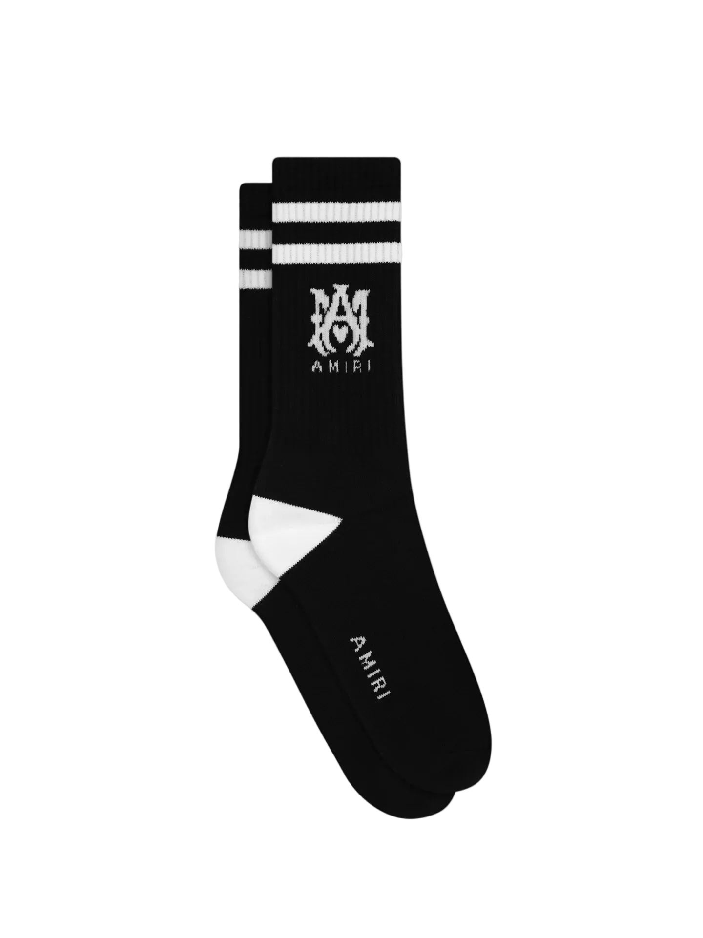 Amiri Ma Stripe Black Sock flat double