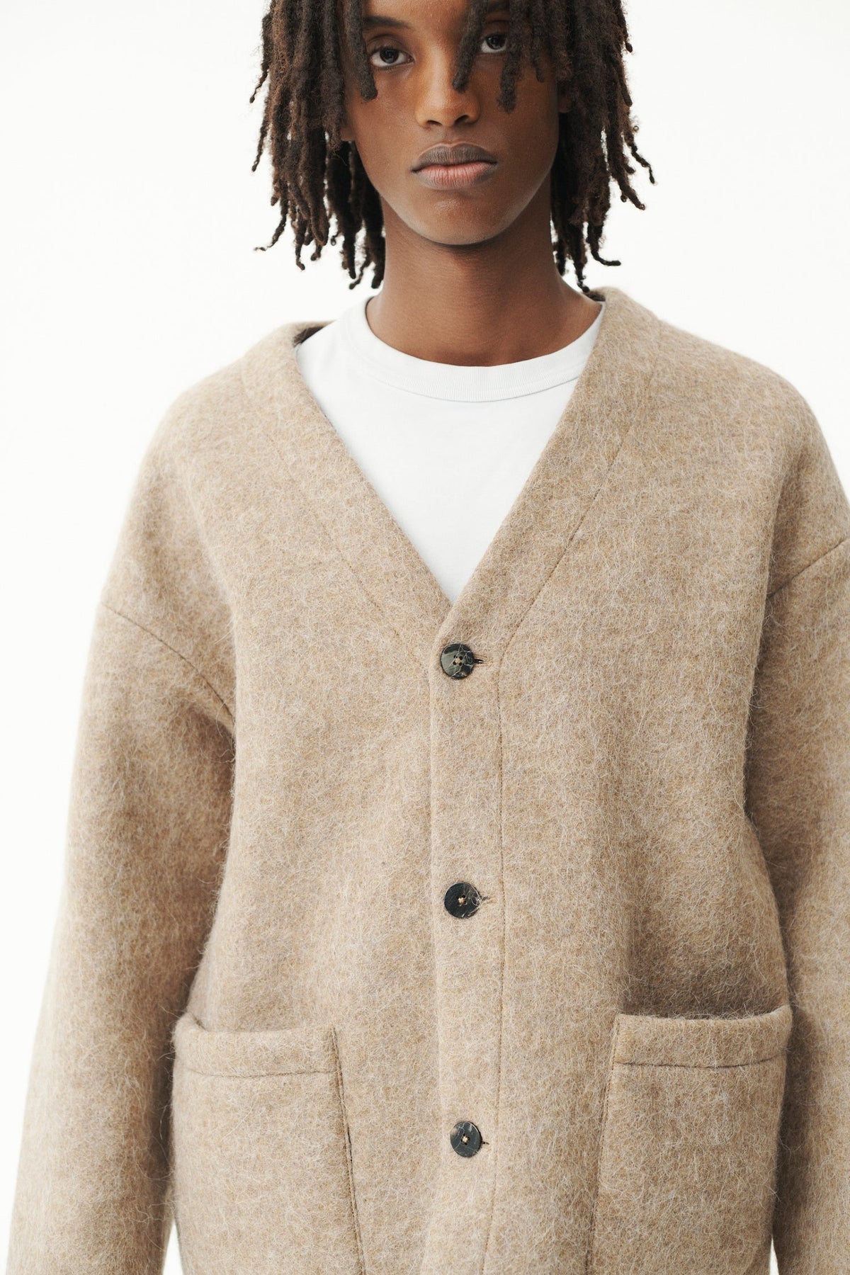 Welter Shelter Camel Cardi Fuzzy Jacket