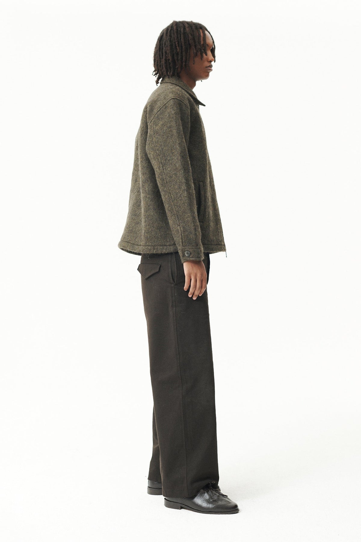 Welter Shelter Green Fuzzy Shirt jacket