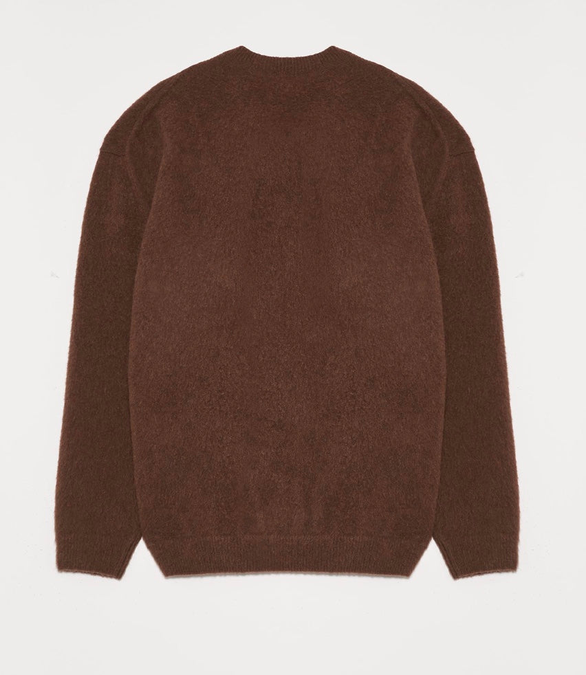 Jil Sander Brown Oversize Wool and Silk Jumper