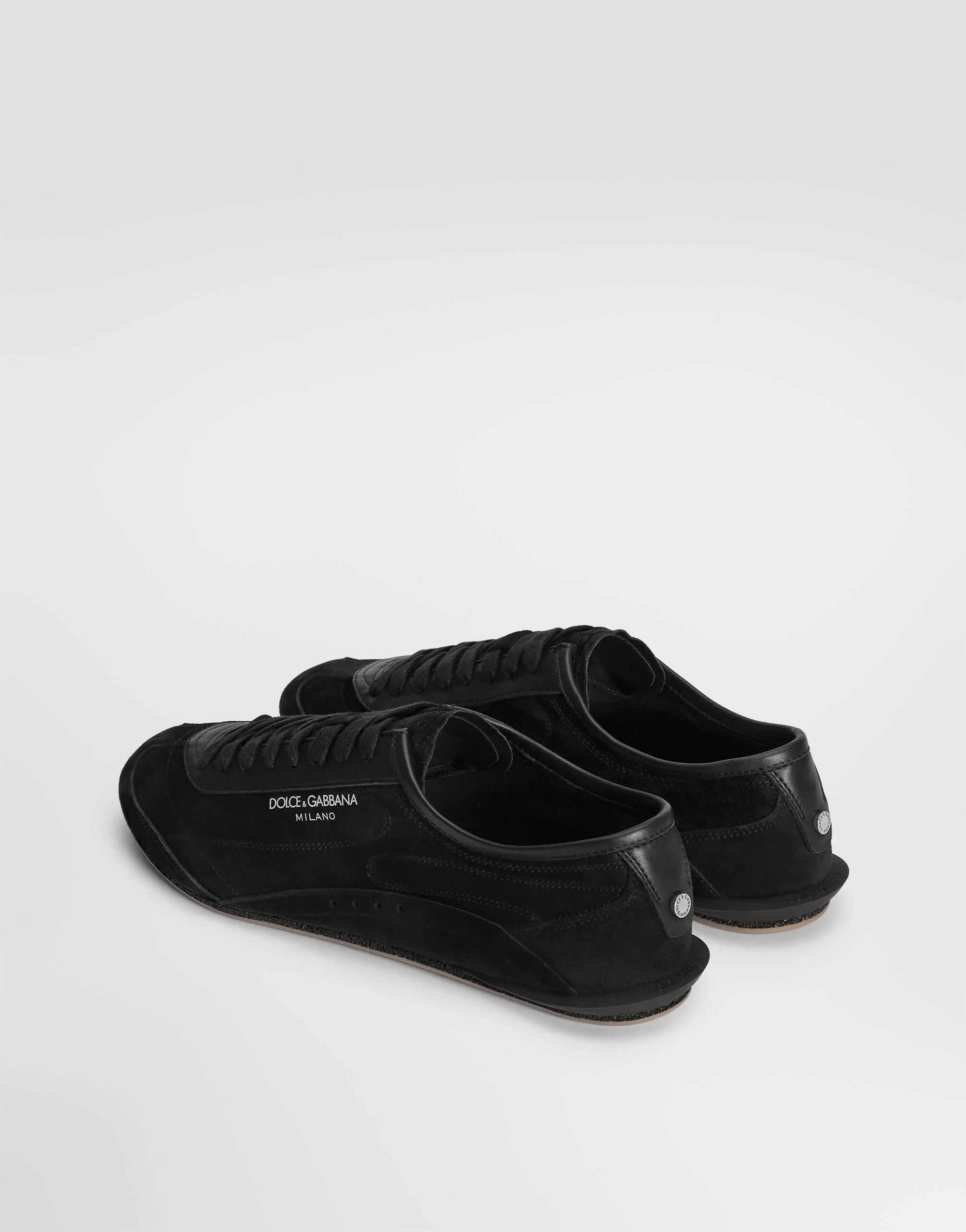 Dolce & Gabbana Black Suede Lipari Sneaker side back