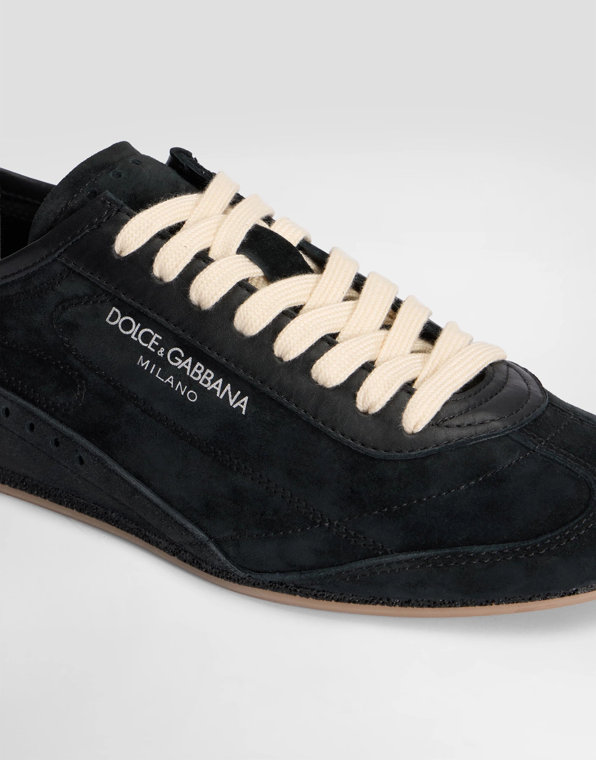 Dolce & Gabbana Black Suede Lipari Sneaker detail side