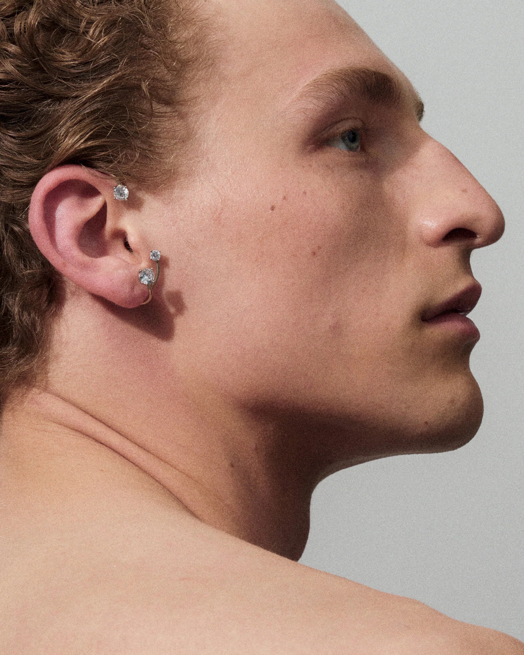 Panconesi Three Point Silver Ear Cuff
