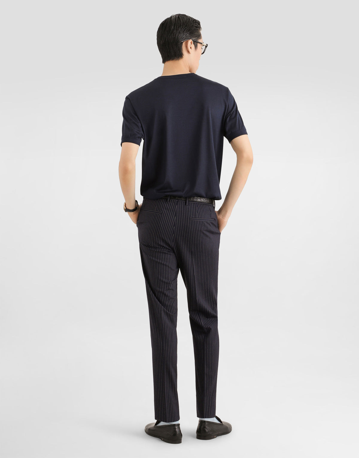 Dolce & Gabbana Navy Silk T-shirt