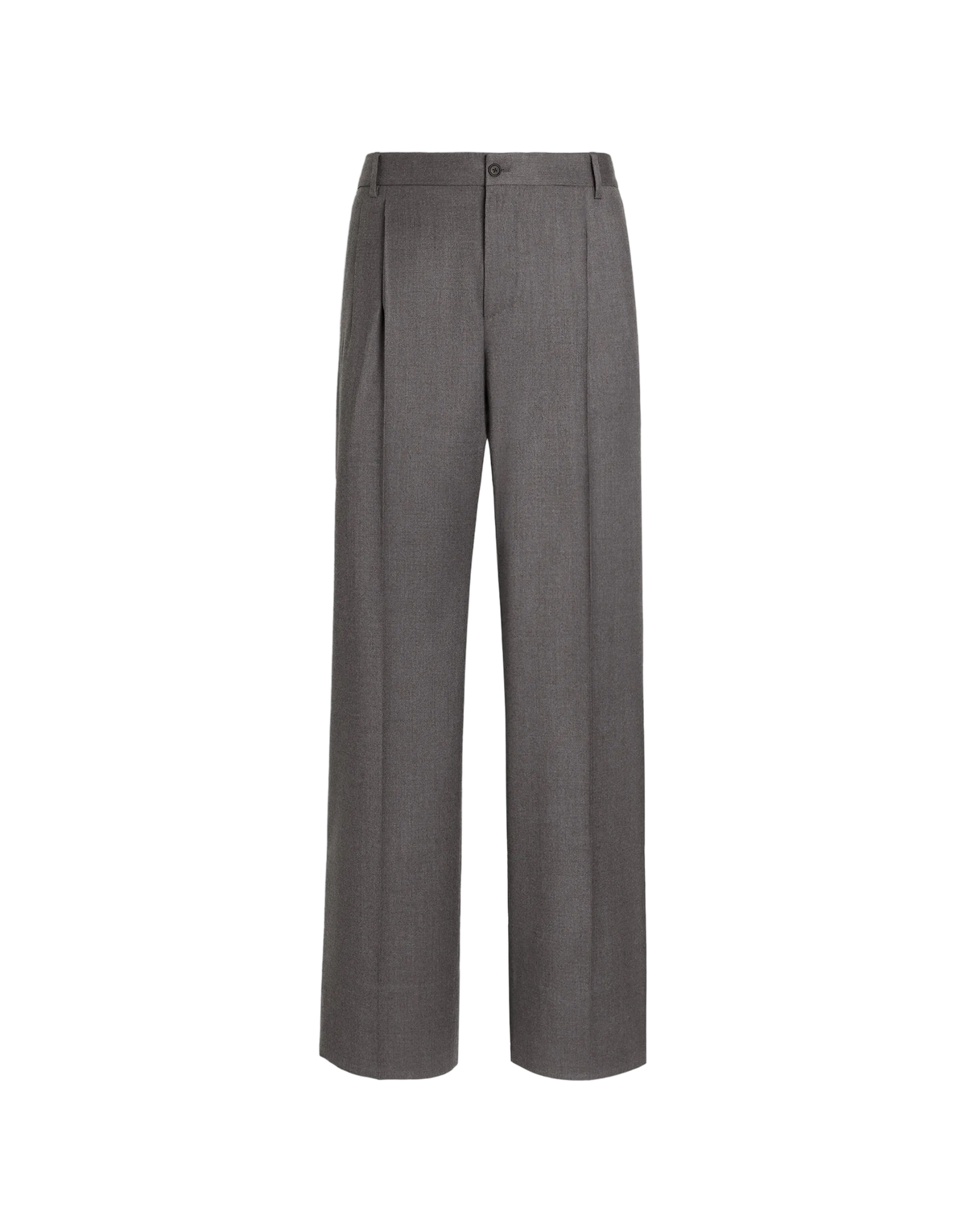 Dolce & Gabbana Graue Flanellhose mit Bundfalten