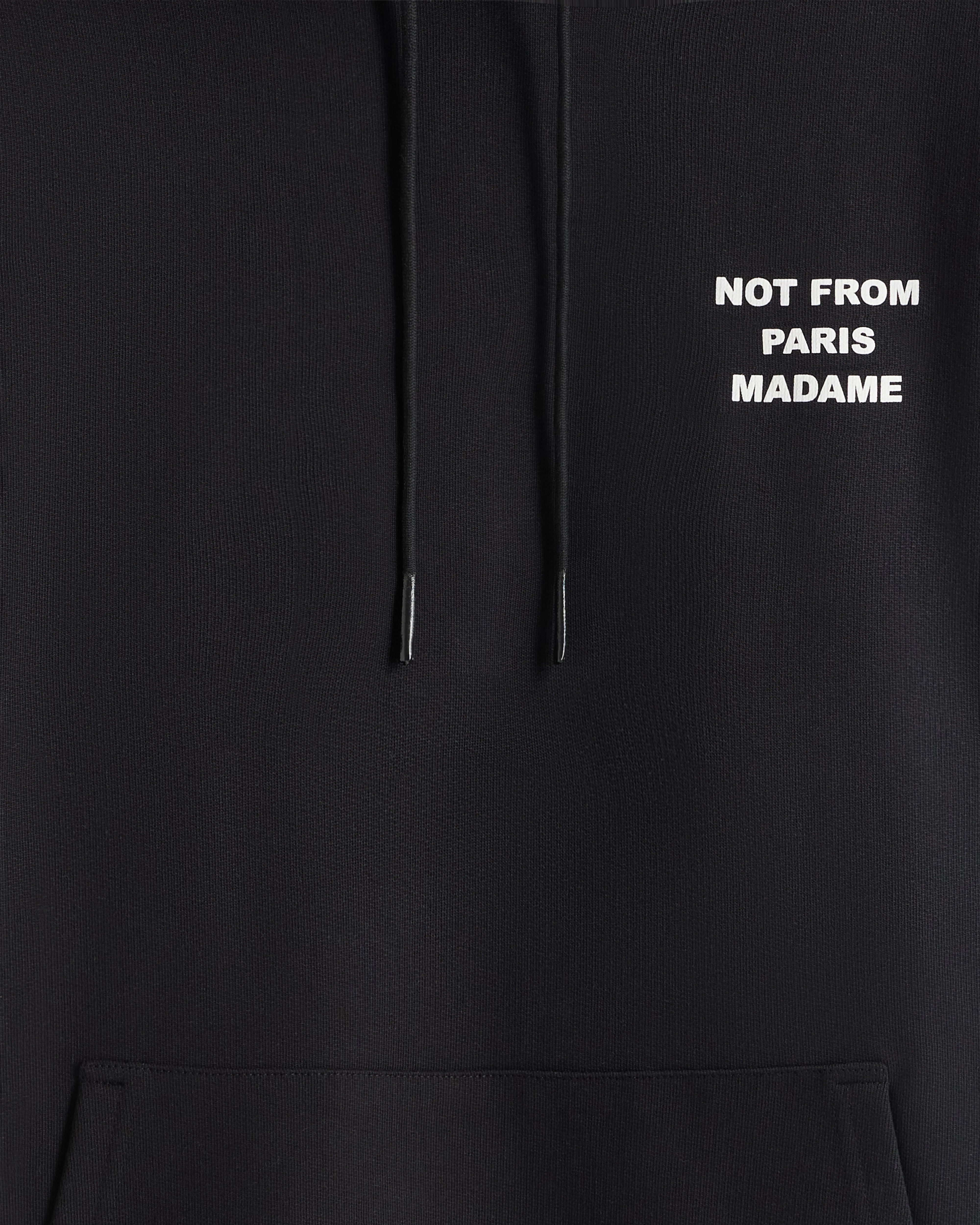 Drole de Monsieur Black Bold Slogan Hoodie