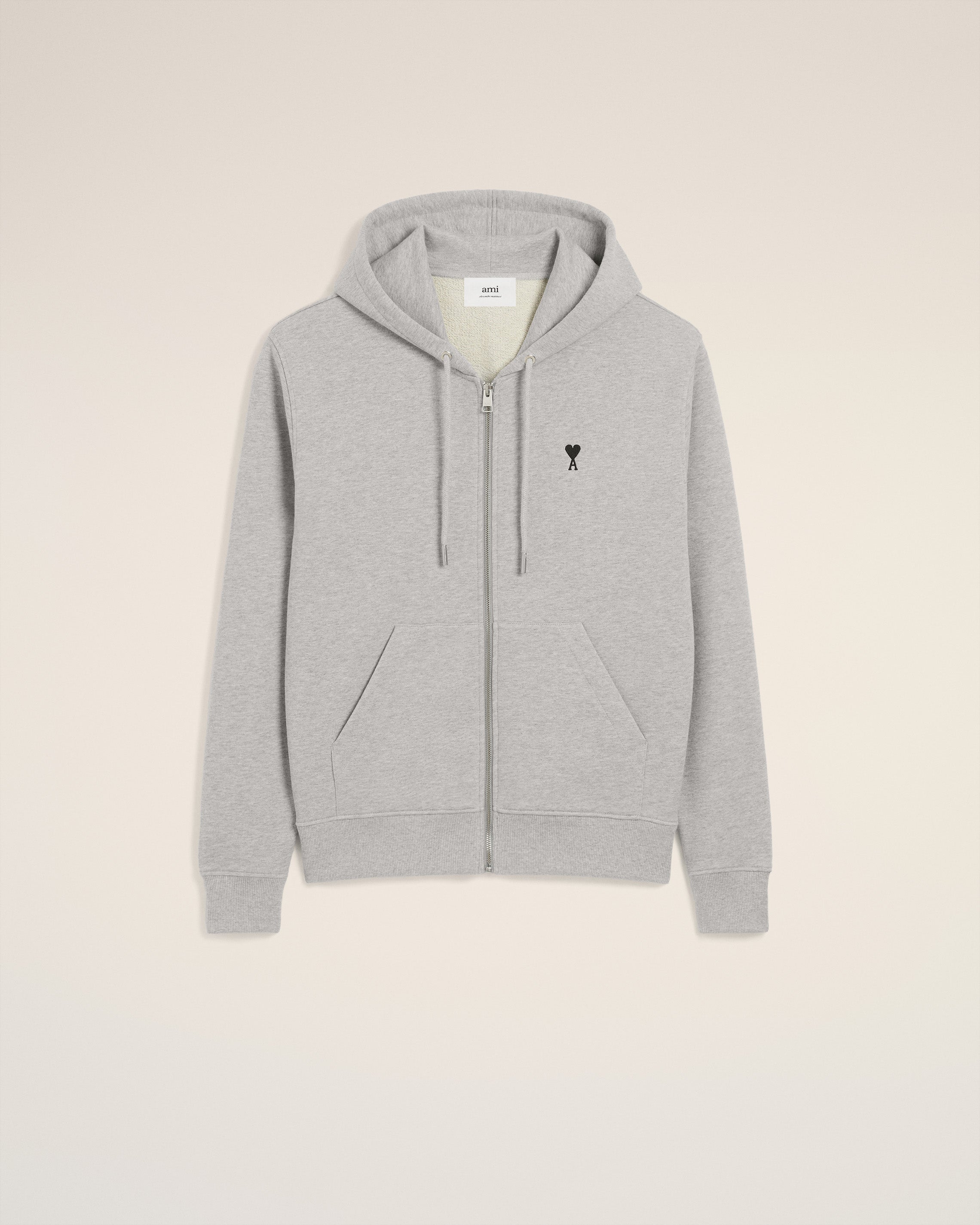 Zipped Contrasted Ami De Coeur Hoodie