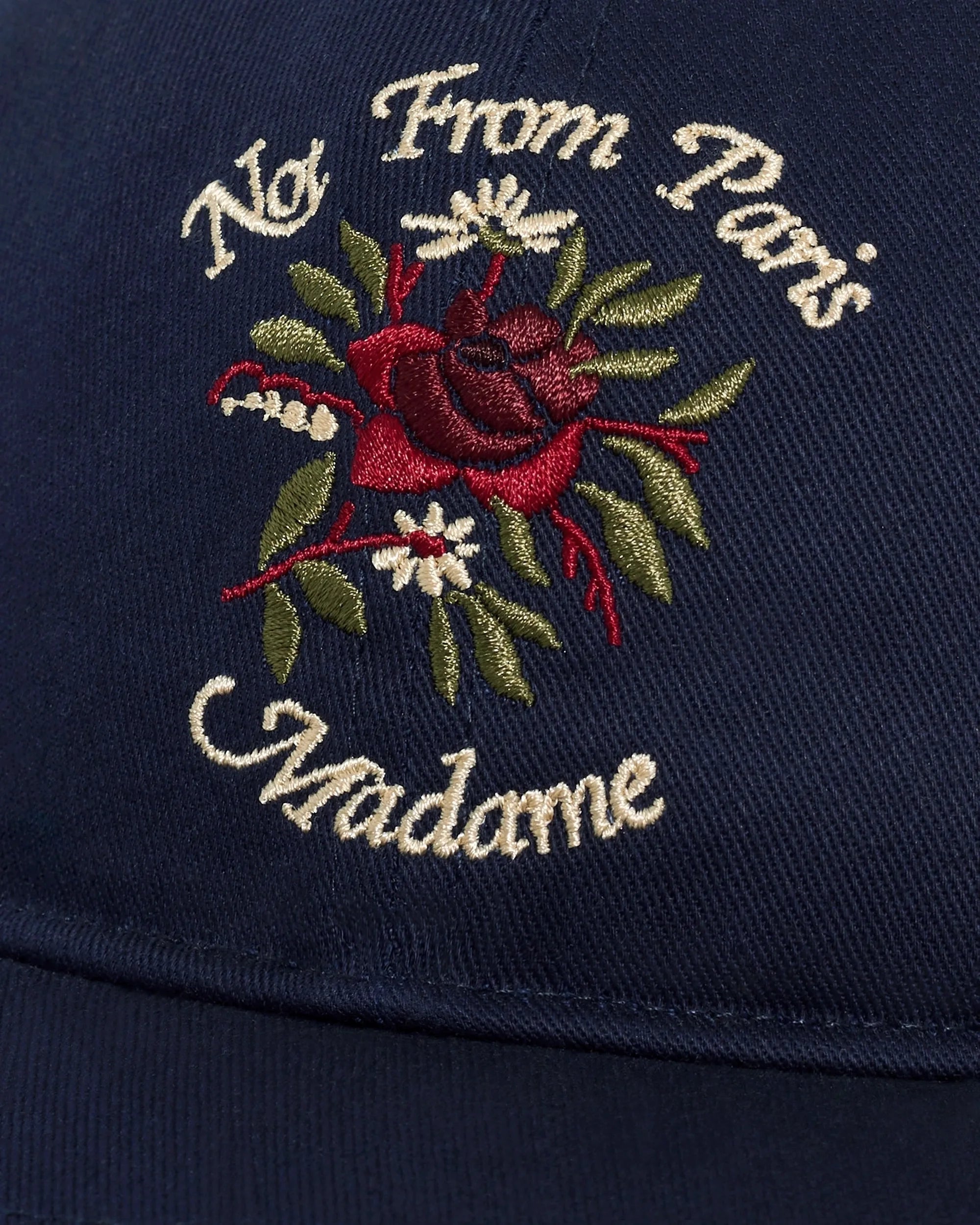 Drole de Monsieur Navy Casquette Slogan Rose