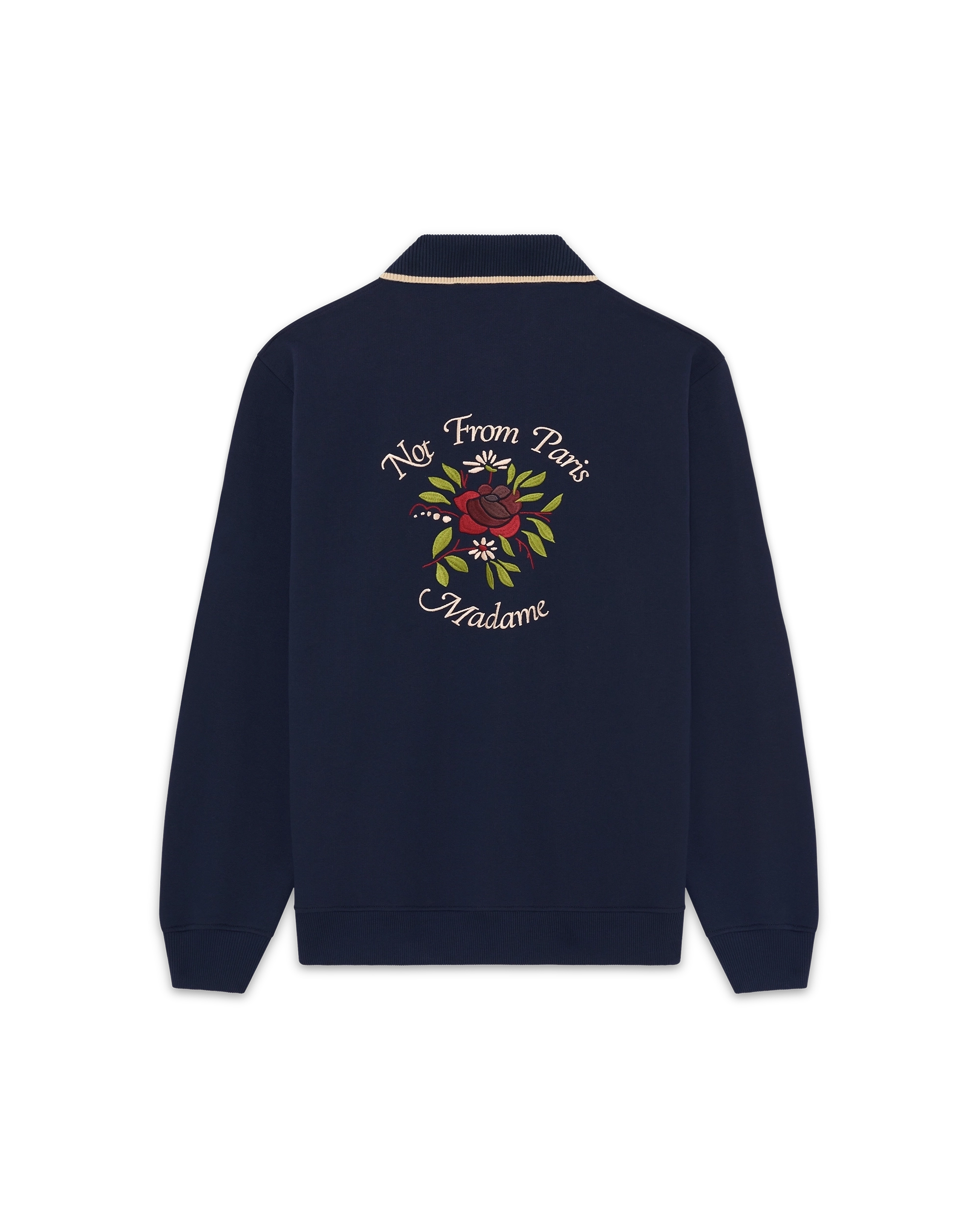 Drole de Monsieur Navy Polo Slogan Rose